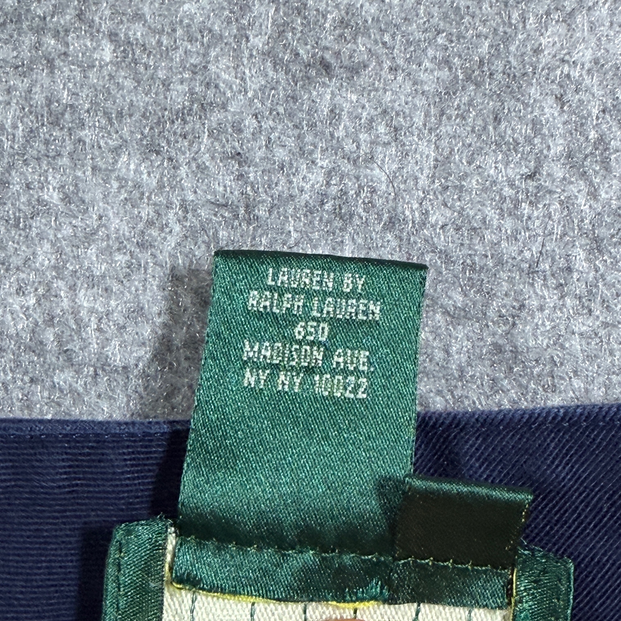 Vintage Ralph Lauren Pants Womens 14 Navy Wide Leg Cotton Cinch Back Adjustable thumbnail 12