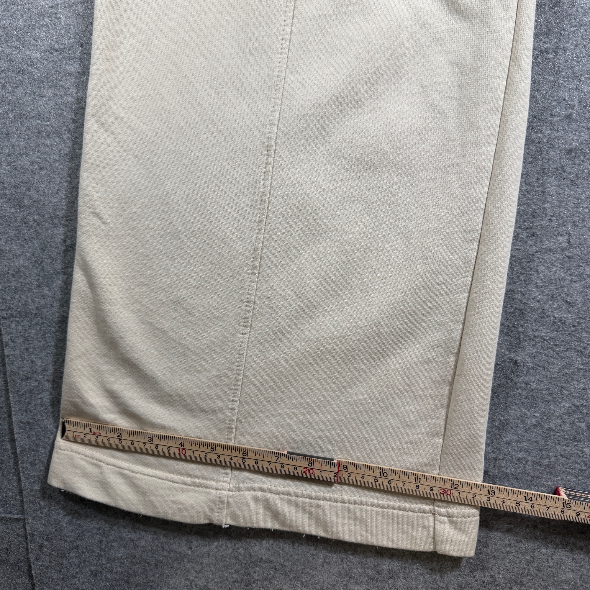 Lee Sweatpants Womens M Beige Wide Leg Bell Bottom Elastic Waist Pintuck Cotton thumbnail 10