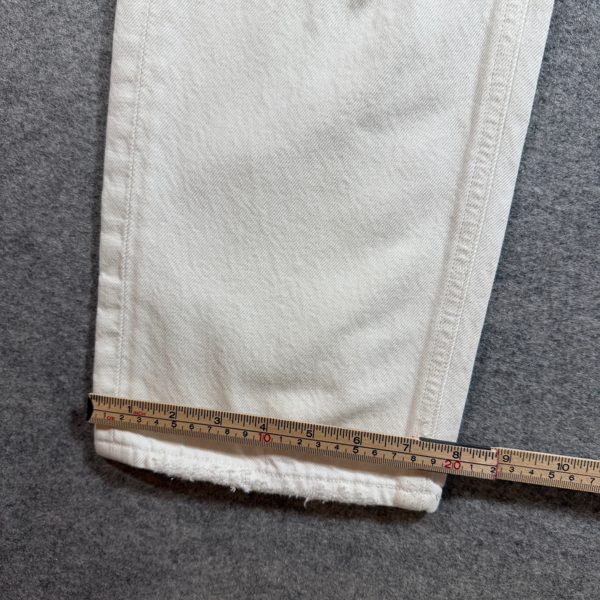AGOLDE USA Jeans Womens 28 White Distressed High Rise Straight Leg Ripped Knee thumbnail 10