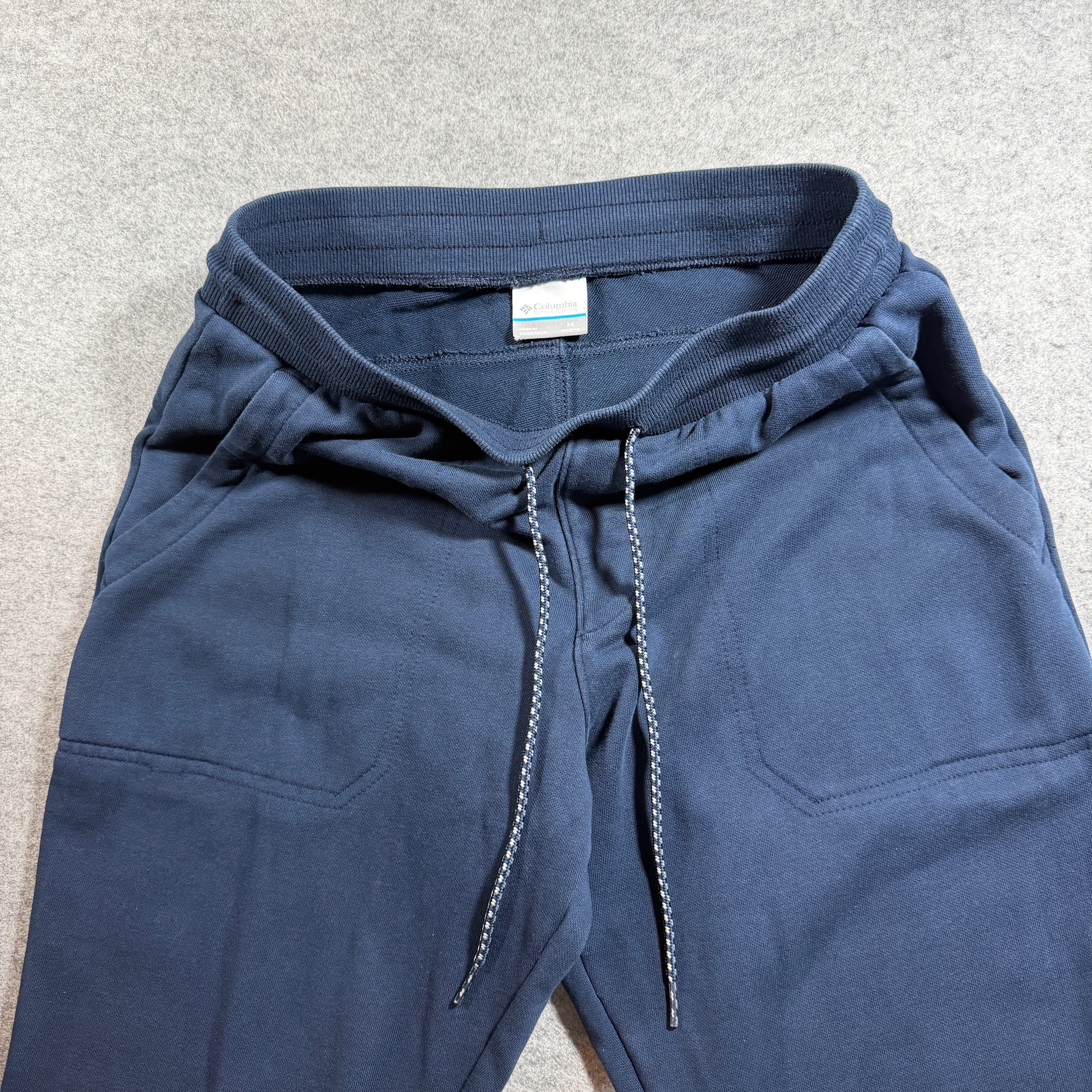 Columbia Joggers Mens M Navy Blue Drawstring Elastic Waist Cotton Sweatpants thumbnail 7