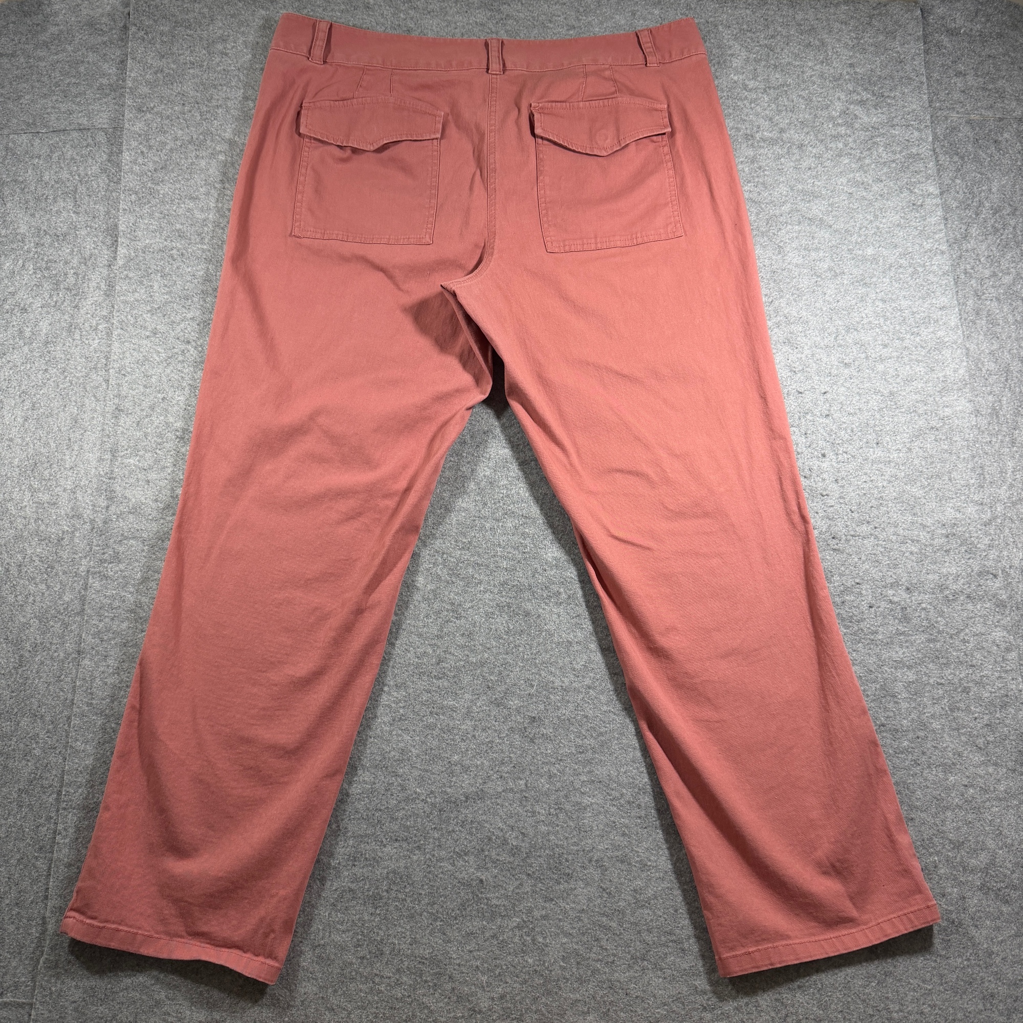 LOFT Straight Leg Pants Womens 16 (38x29) Rust Dusty Rose Cotton Stretch Zip Fly thumbnail 2