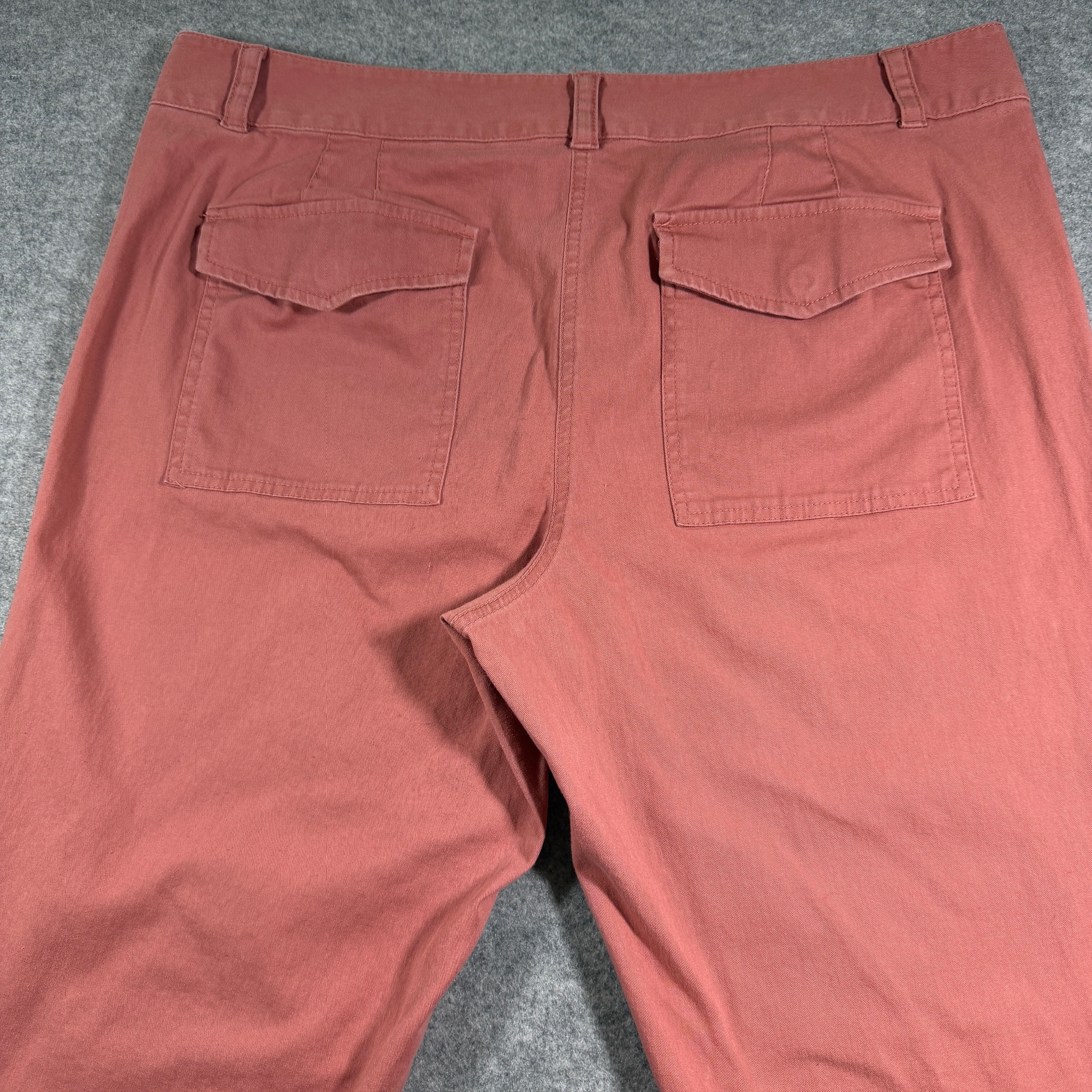 LOFT Straight Leg Pants Womens 16 (38x29) Rust Dusty Rose Cotton Stretch Zip Fly thumbnail 6