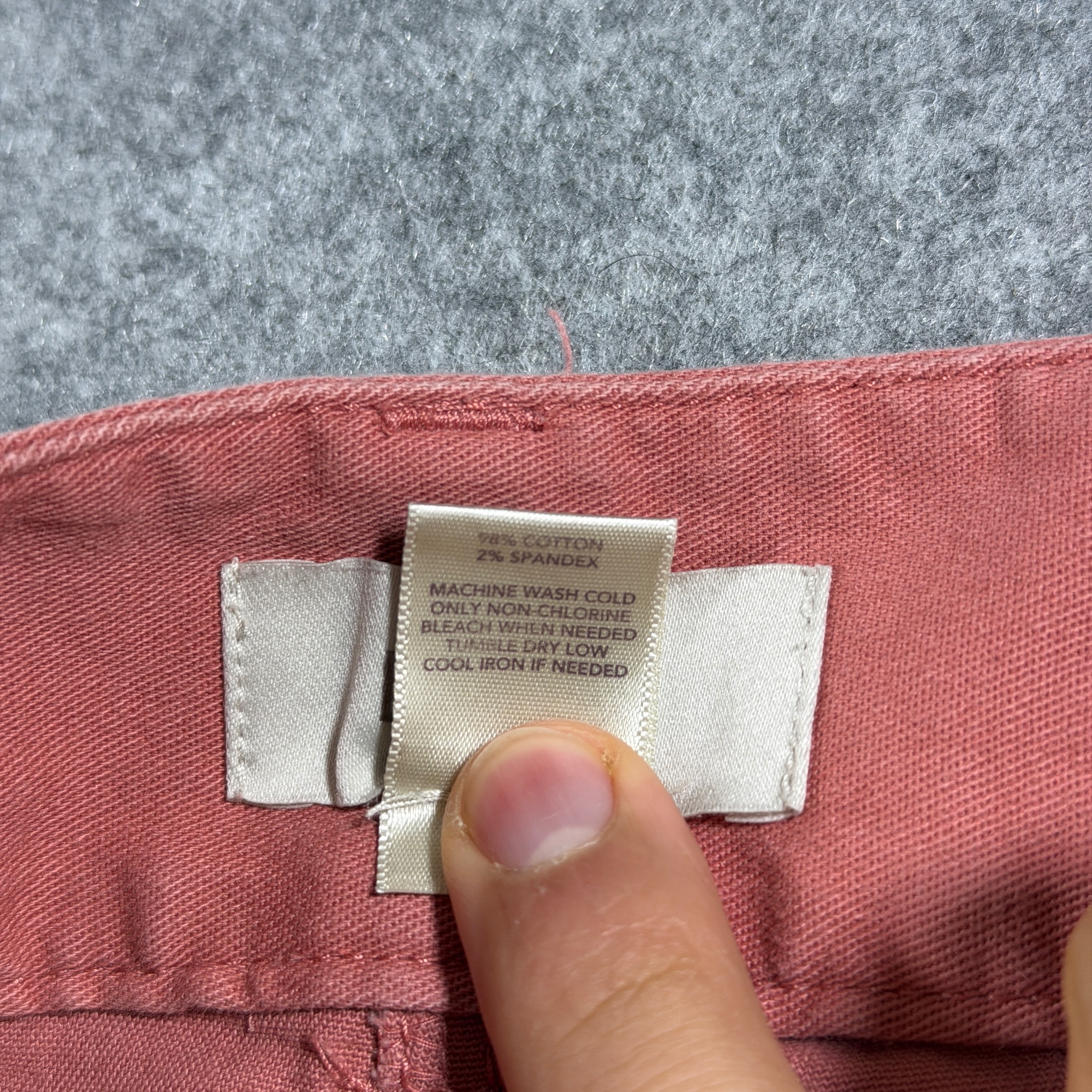 LOFT Straight Leg Pants Womens 16 (38x29) Rust Dusty Rose Cotton Stretch Zip Fly thumbnail 9