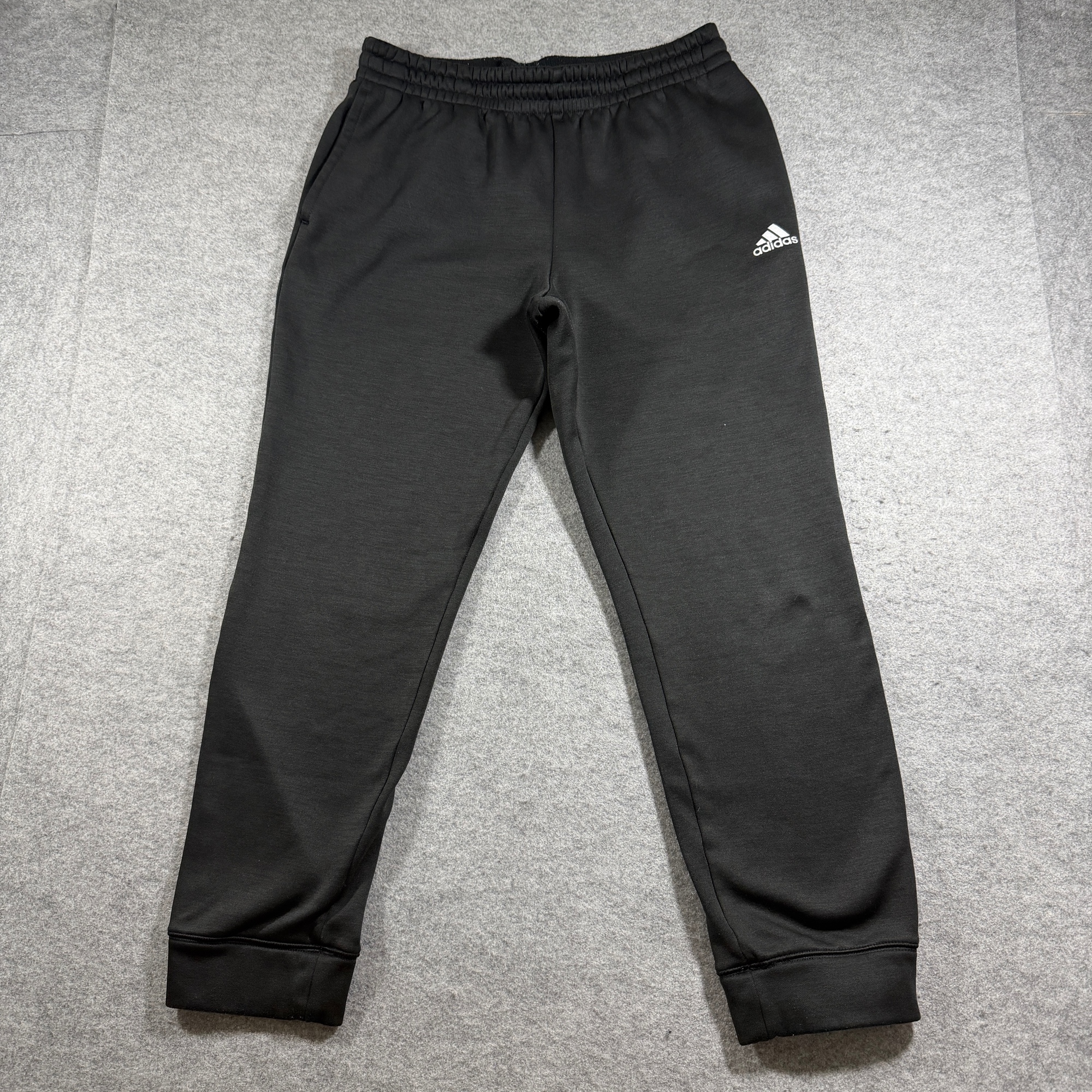 Adidas Fleece ClimaWarm Sweatpants Mens M Gray Jogger Tapered Cuffed Drawstring