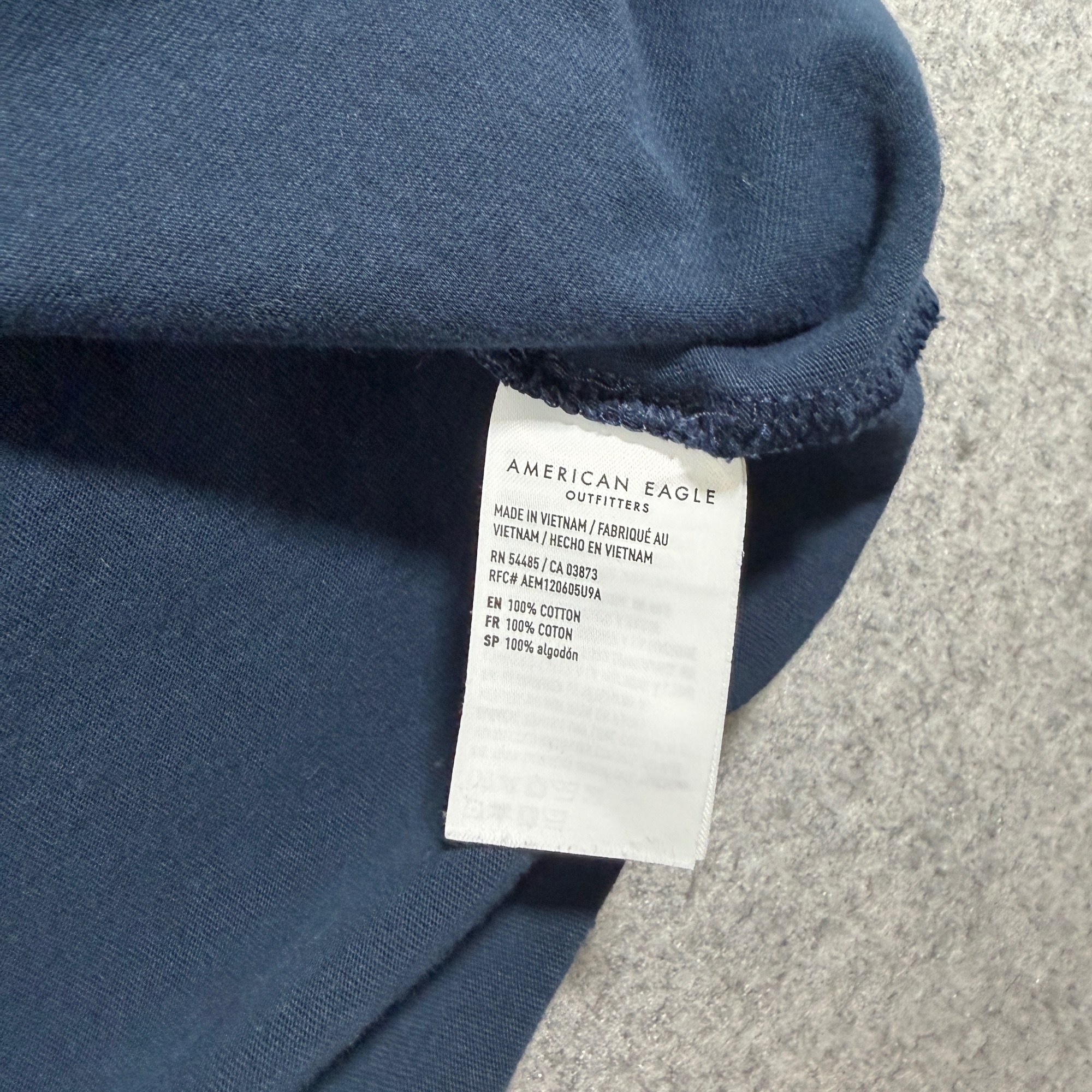 American Eagle Super Soft Tee Mens L Navy Blue Crew Neck Graphic Cotton thumbnail 8