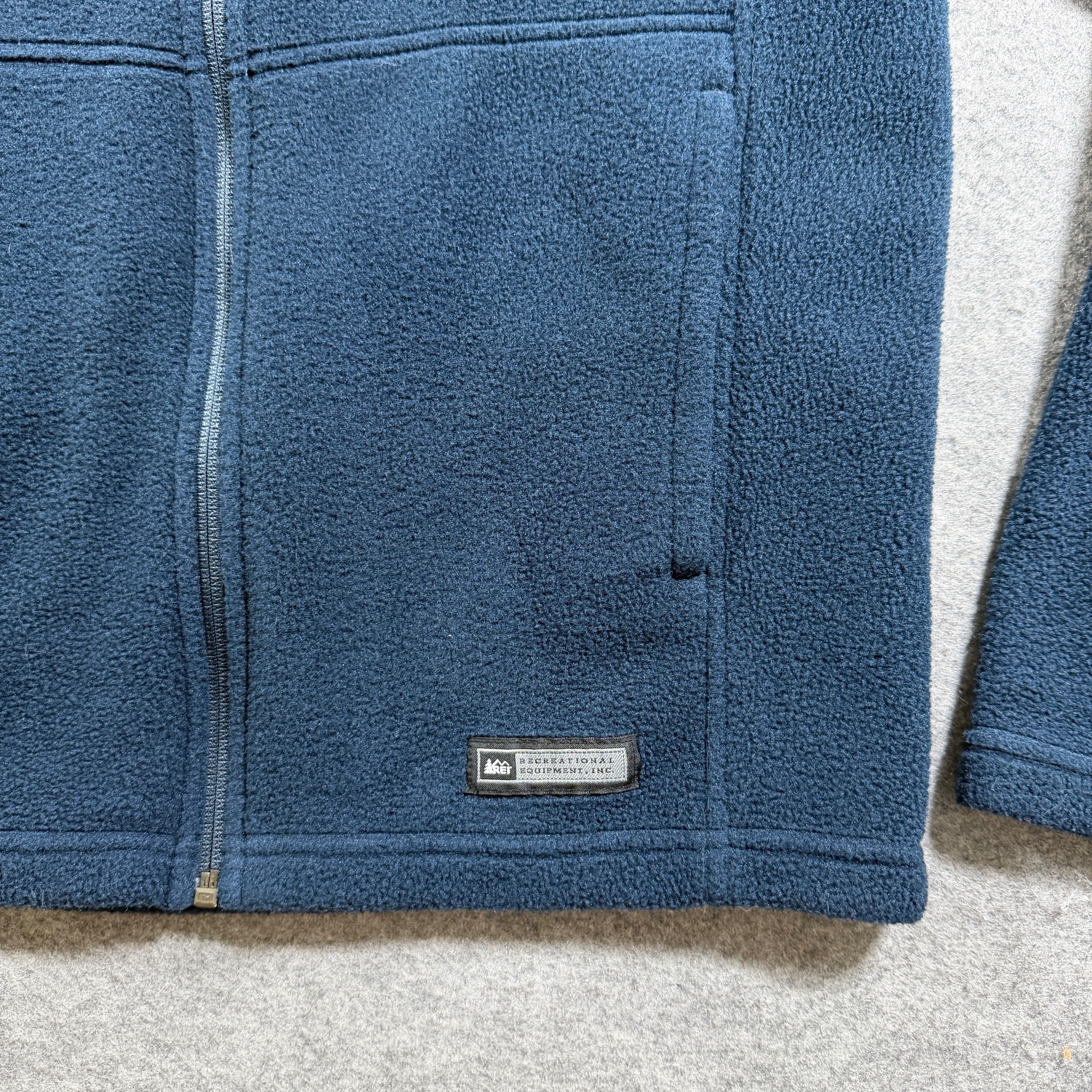 REI Co-op Soft Fleece Jacket Mens S Navy Blue Full Zip Outdoor Hiking Camping thumbnail 5