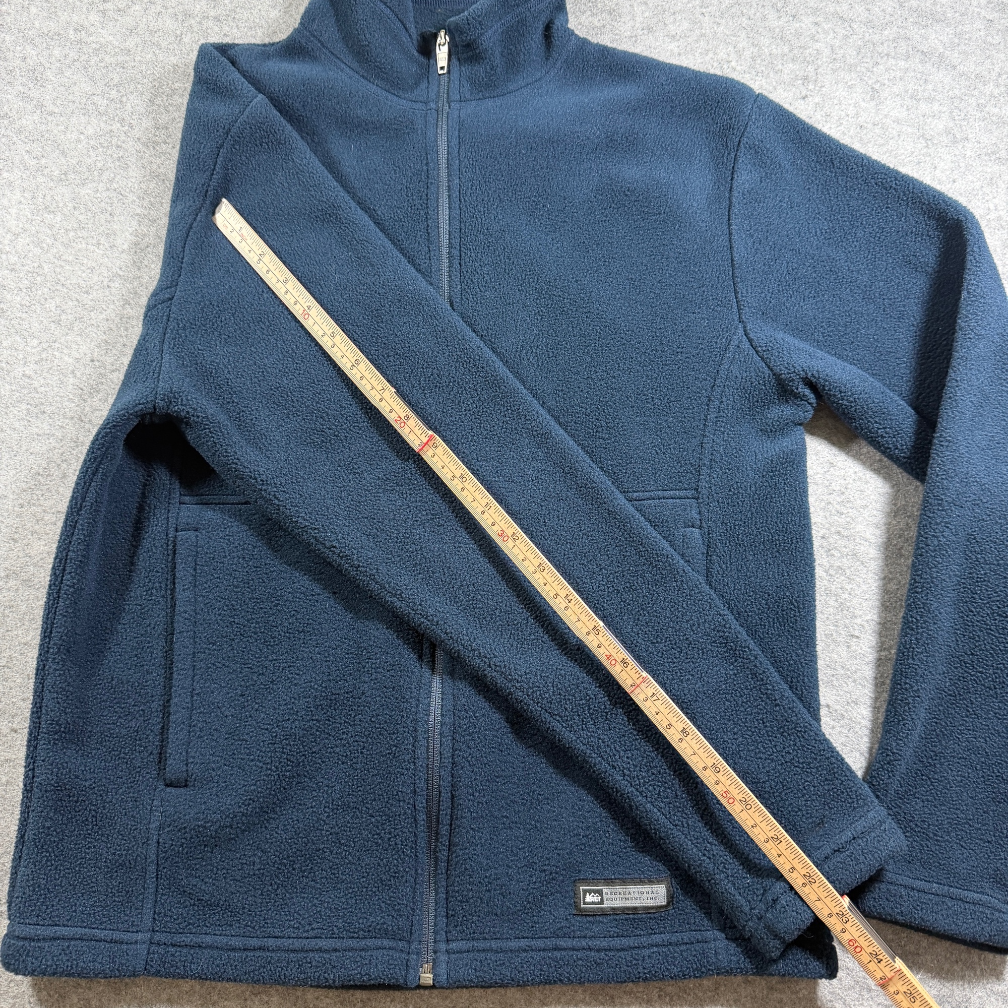 REI Co-op Soft Fleece Jacket Mens S Navy Blue Full Zip Outdoor Hiking Camping thumbnail 8