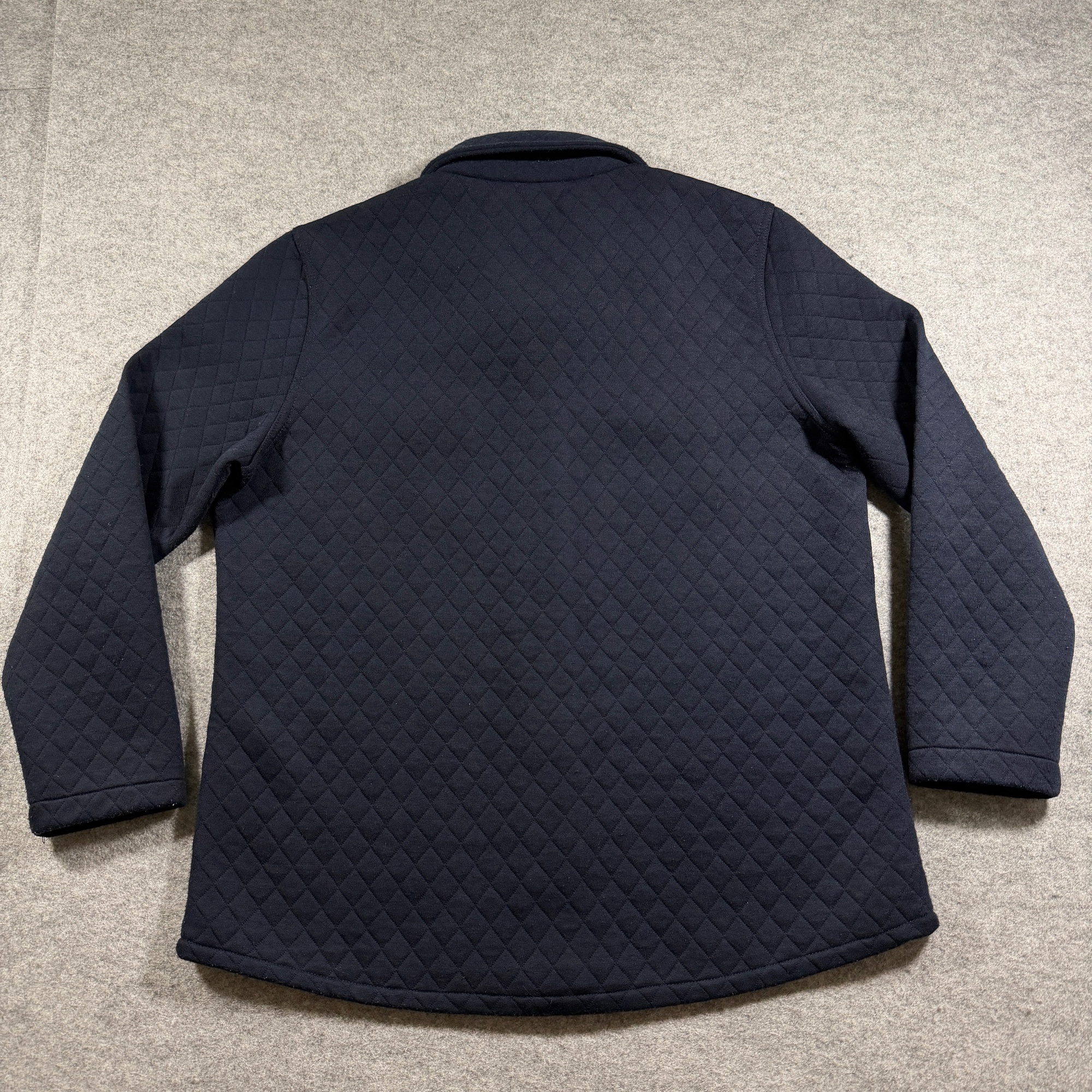Tommy Hilfiger Shacket Womens S Navy Diamond Quilted Button Front Pockets thumbnail 2