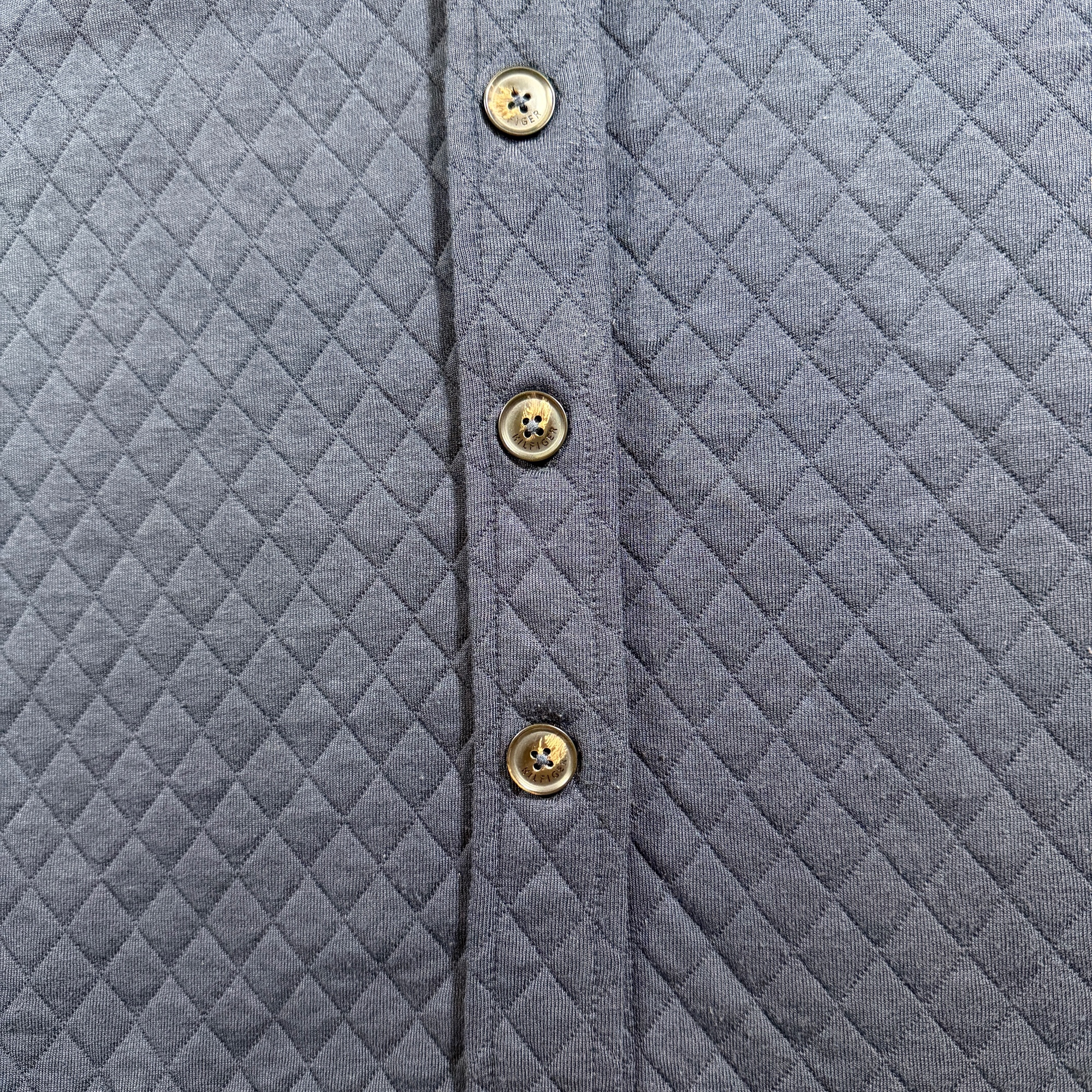 Tommy Hilfiger Shacket Womens S Navy Diamond Quilted Button Front Pockets thumbnail 9