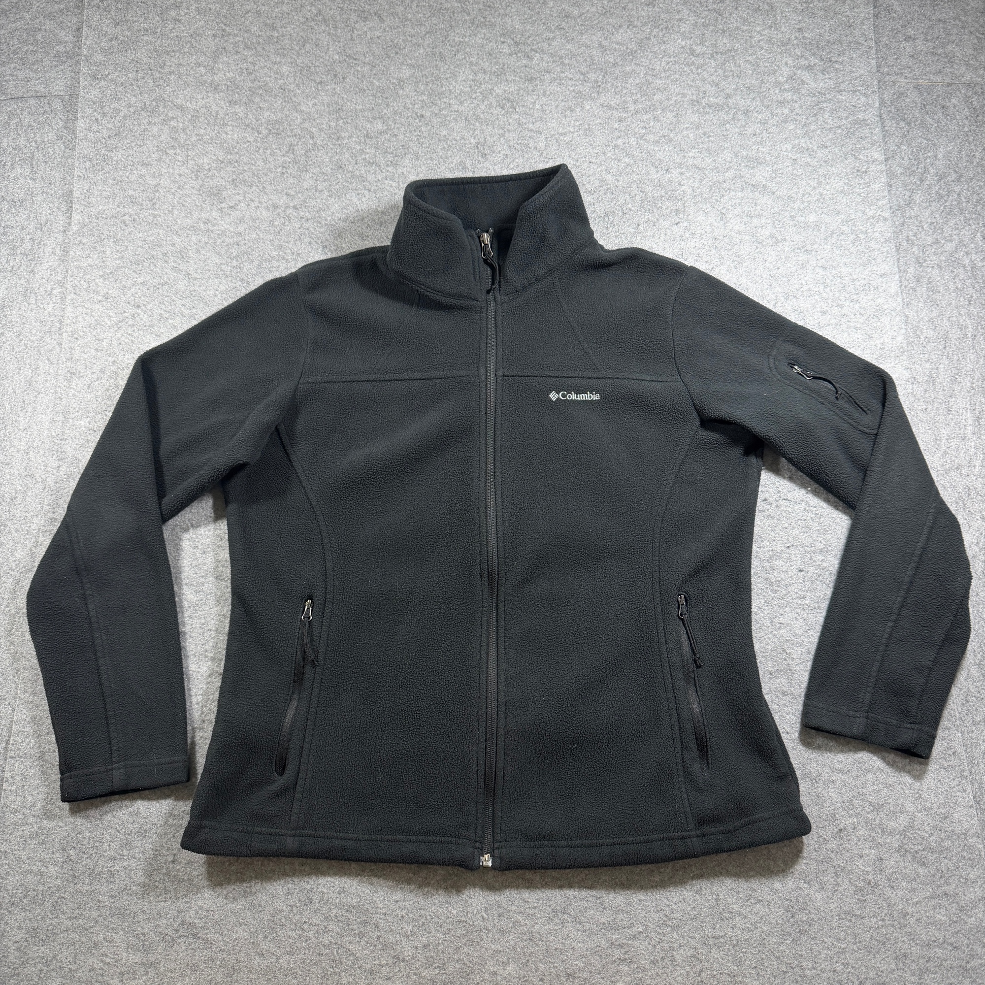 Columbia Benton Springs Full Zip Fleece Jacket Womens XL Black Zip Pockets