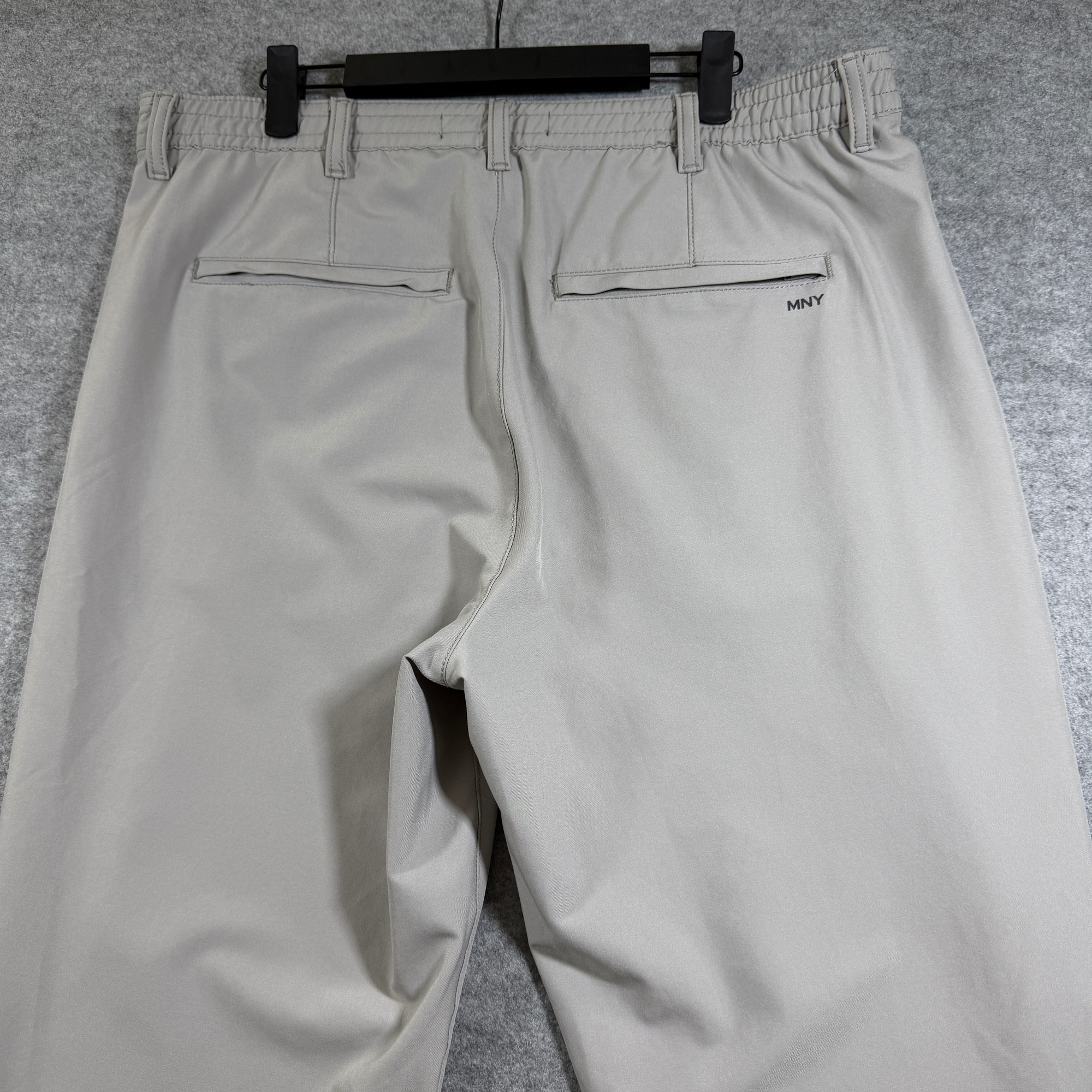 Marc New York Pants Mens 36x30 Khaki Stretch Elastic Waist Relaxed Fit Casual thumbnail 3