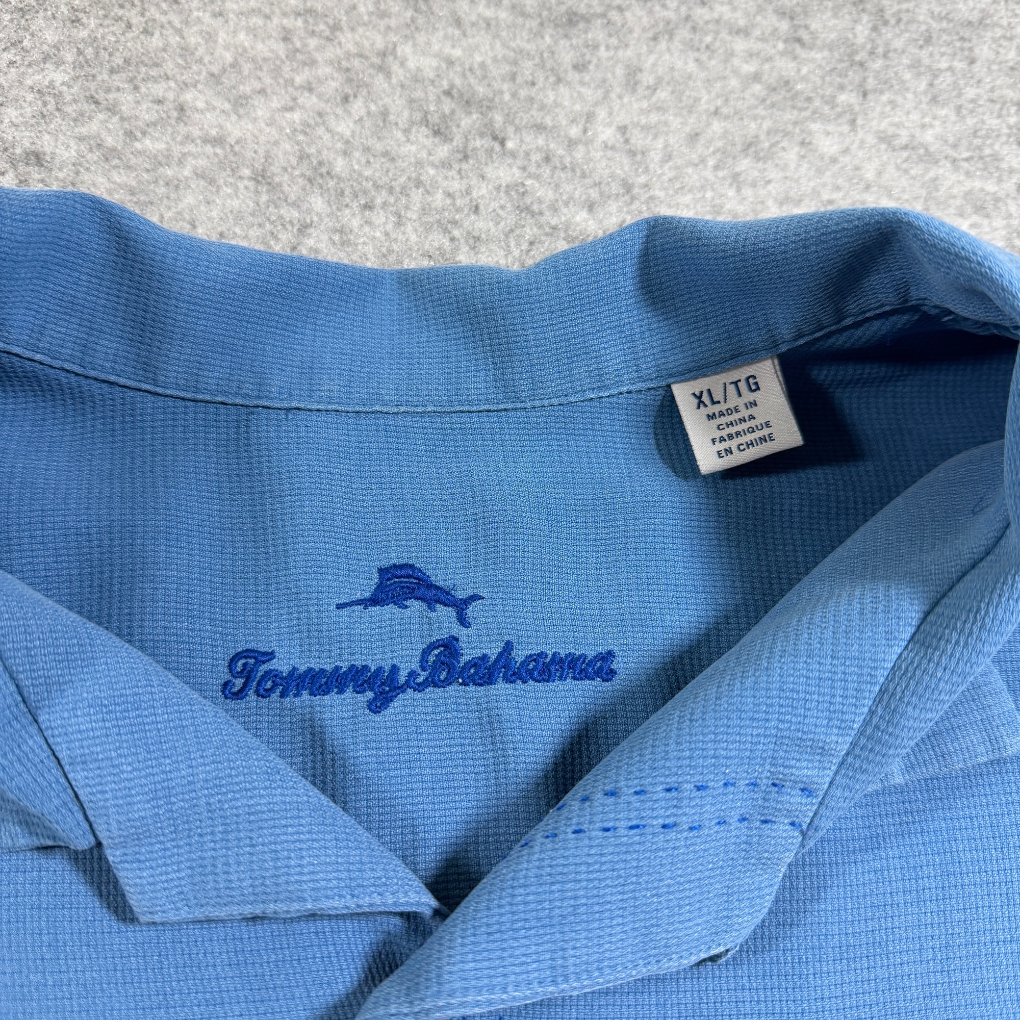 Tommy Bahama Silk Shirt Mens XL Blue Island Zone Short Sleeve Button Up Beach thumbnail 4