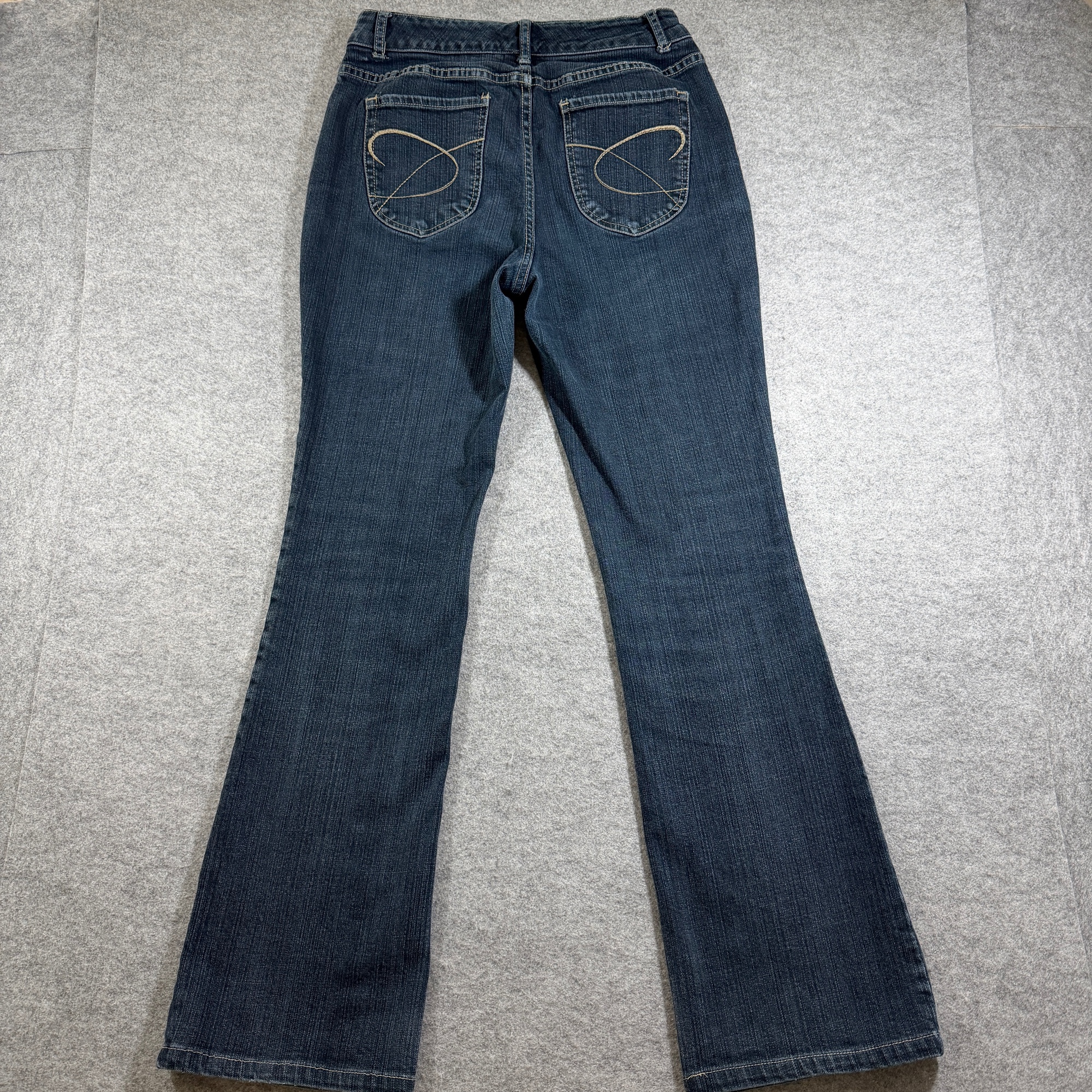 Vintage Chicos Platinum Jeans Womens 4 (27x30) Dark Wash Blue Denim Bootcut thumbnail 2