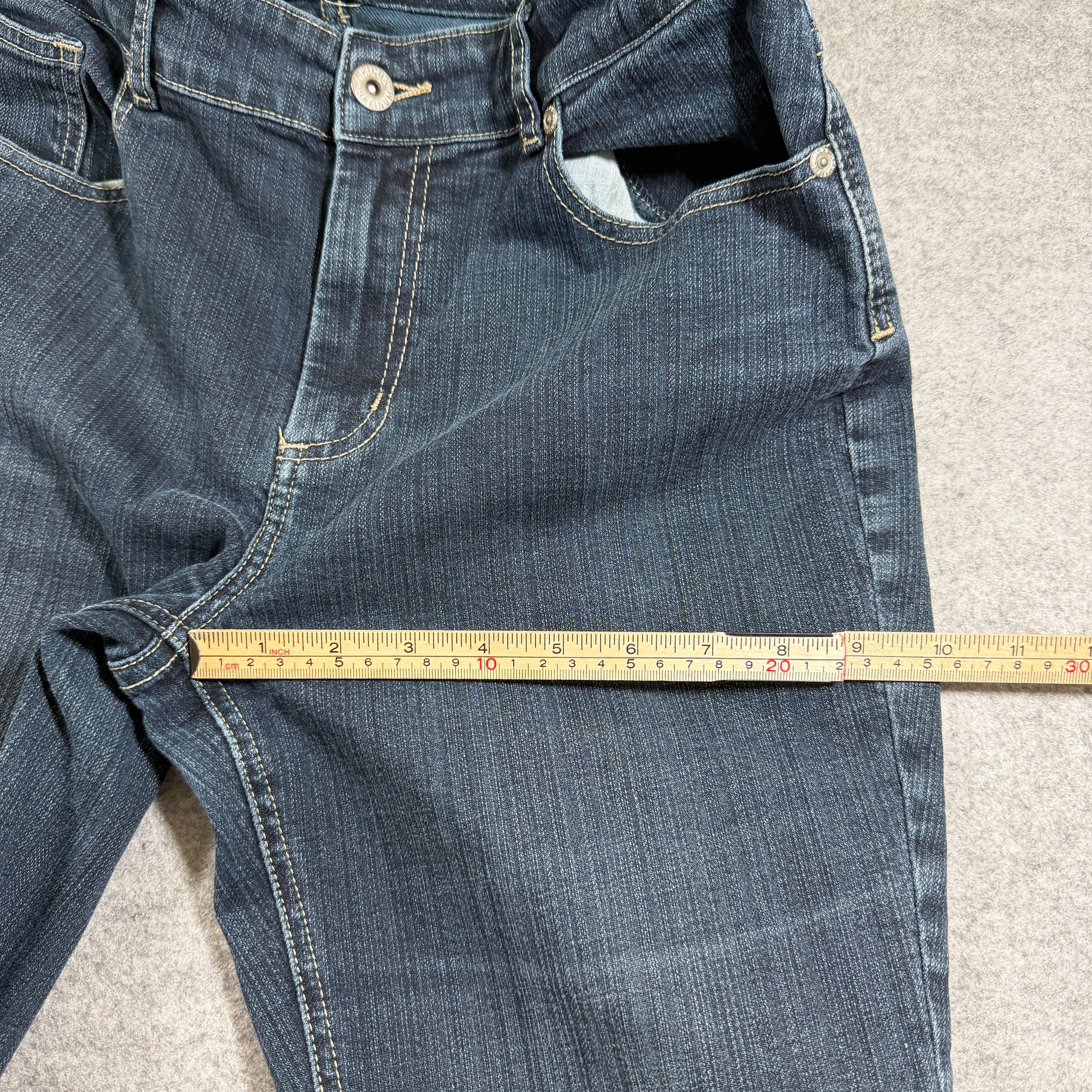 Vintage Chicos Platinum Jeans Womens 4 (27x30) Dark Wash Blue Denim Bootcut thumbnail 8
