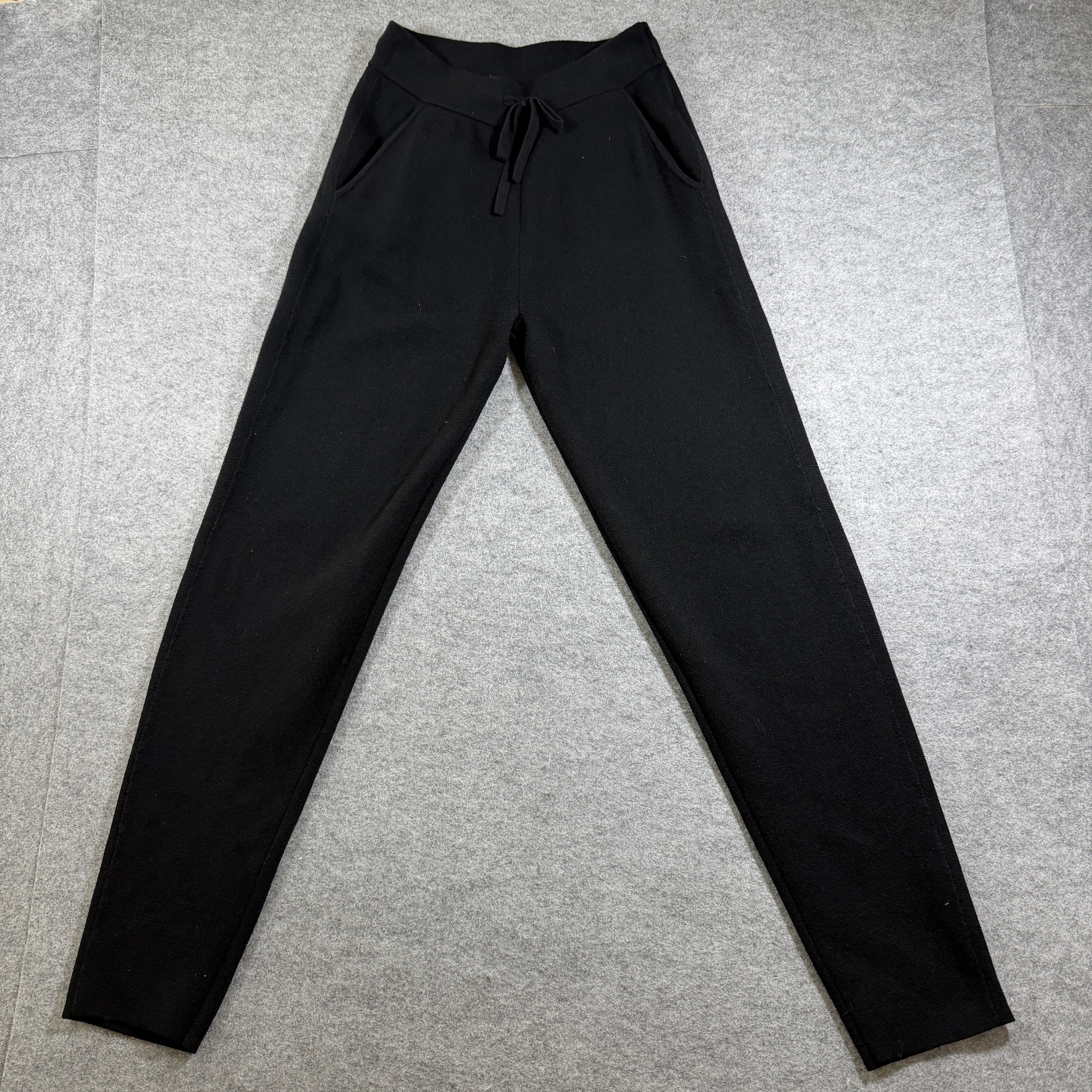 Banana Republic Knit Jogger Pants Womens XXS Black Drawstring Stretch Lounge