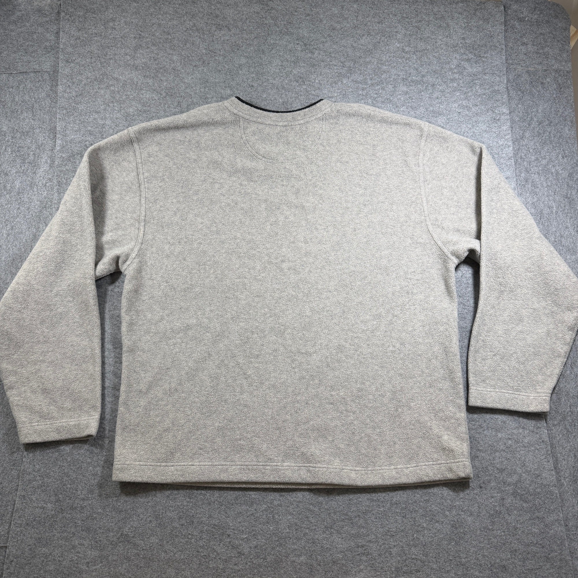 Gap Fleece Pullover Sweater Mens XL Tan Oatmeal V Neck Relaxed Fit Heavyweight thumbnail 2