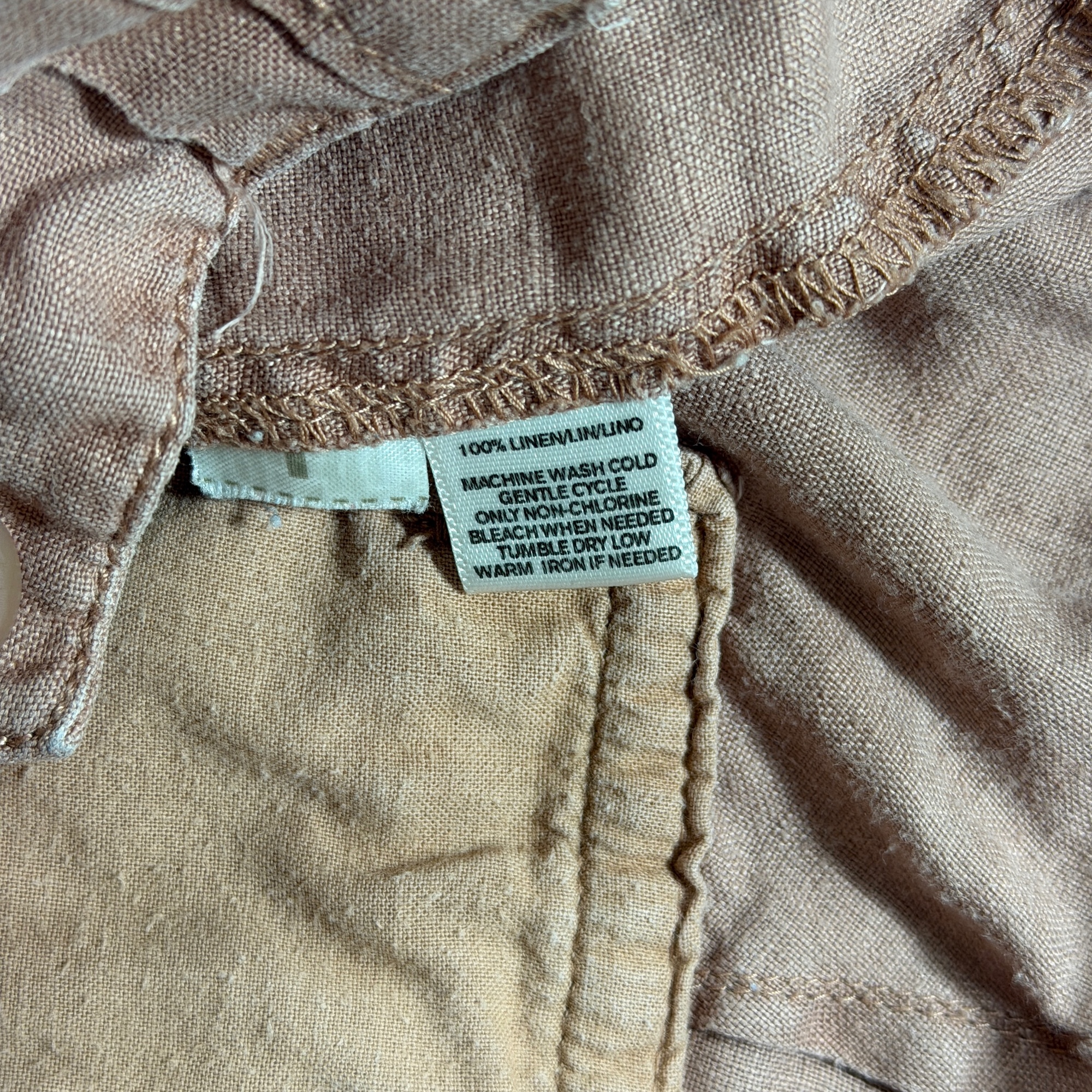 LOFT Linen Pants Womens 6 Mauve Dusty Pink Straight Leg Summer Patch Pockets thumbnail 4