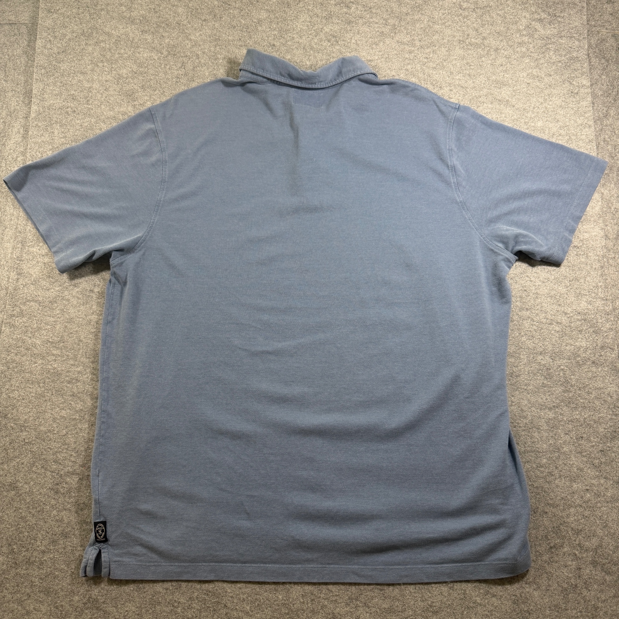 Todd Snyder Casual Polo Shirt Mens XXL Blue Two Button Breathable Relaxed Fit thumbnail 2