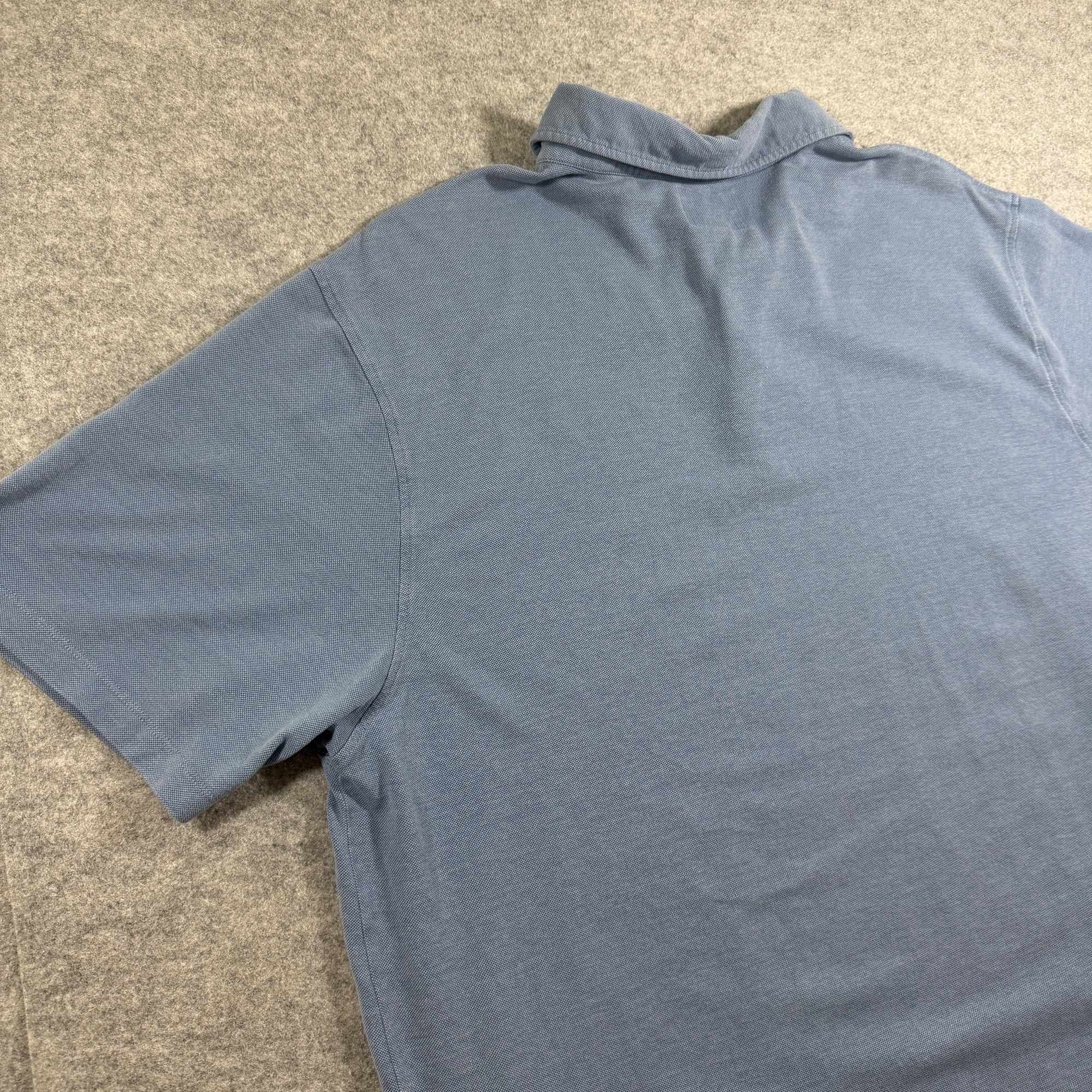 Todd Snyder Casual Polo Shirt Mens XXL Blue Two Button Breathable Relaxed Fit thumbnail 10