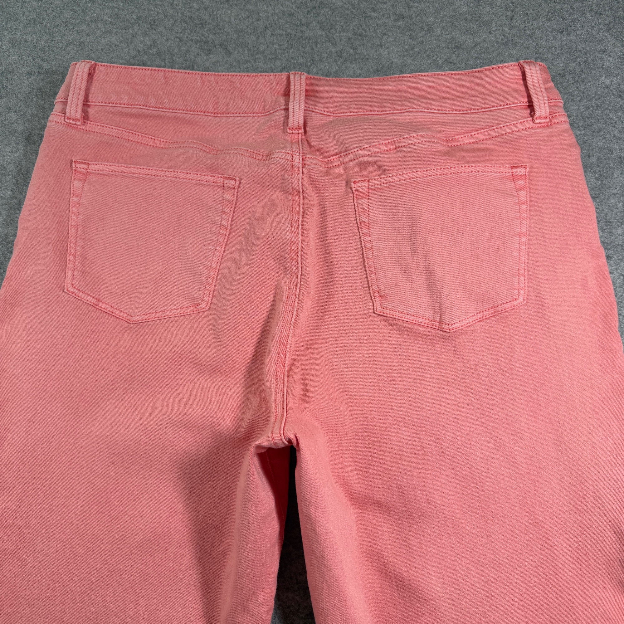 Talbots Straight Crop Capri Pants Womens 16P Coral Pink Cotton Stretch Zip Fly thumbnail 4