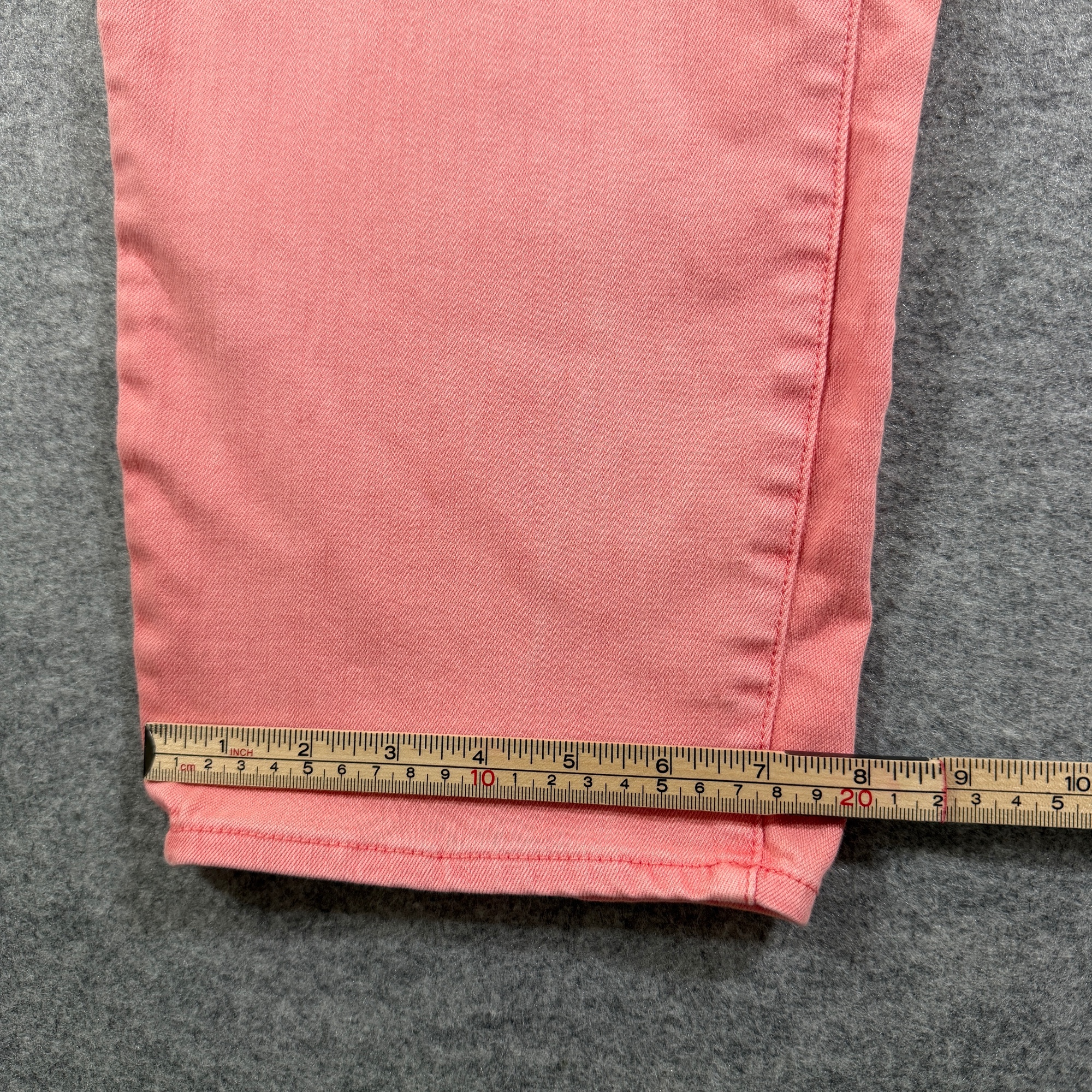 Talbots Straight Crop Capri Pants Womens 16P Coral Pink Cotton Stretch Zip Fly thumbnail 9