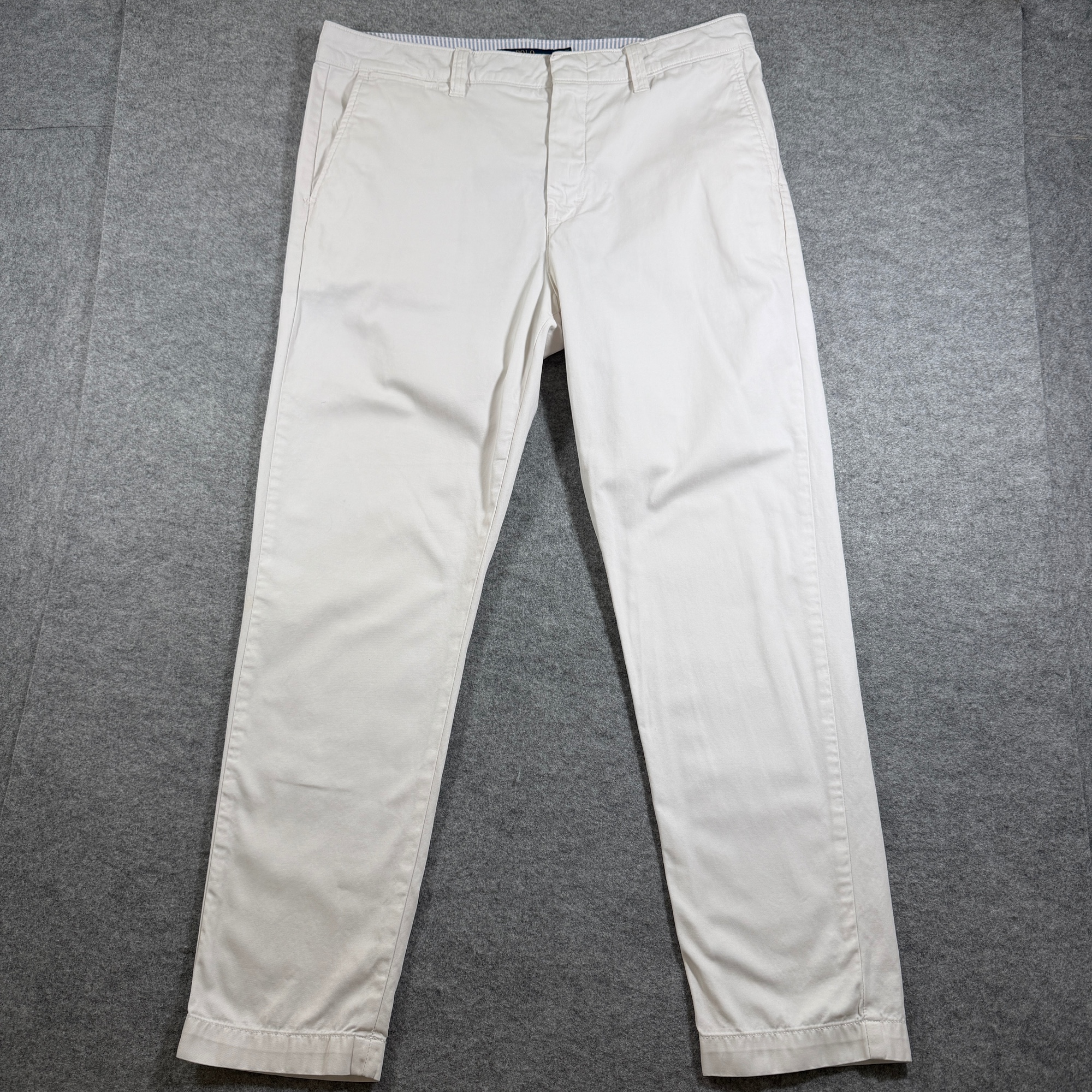 Polo Ralph Lauren Classic Fit Chino Pants Womens 10 White Cotton Straight Leg thumbnail 2