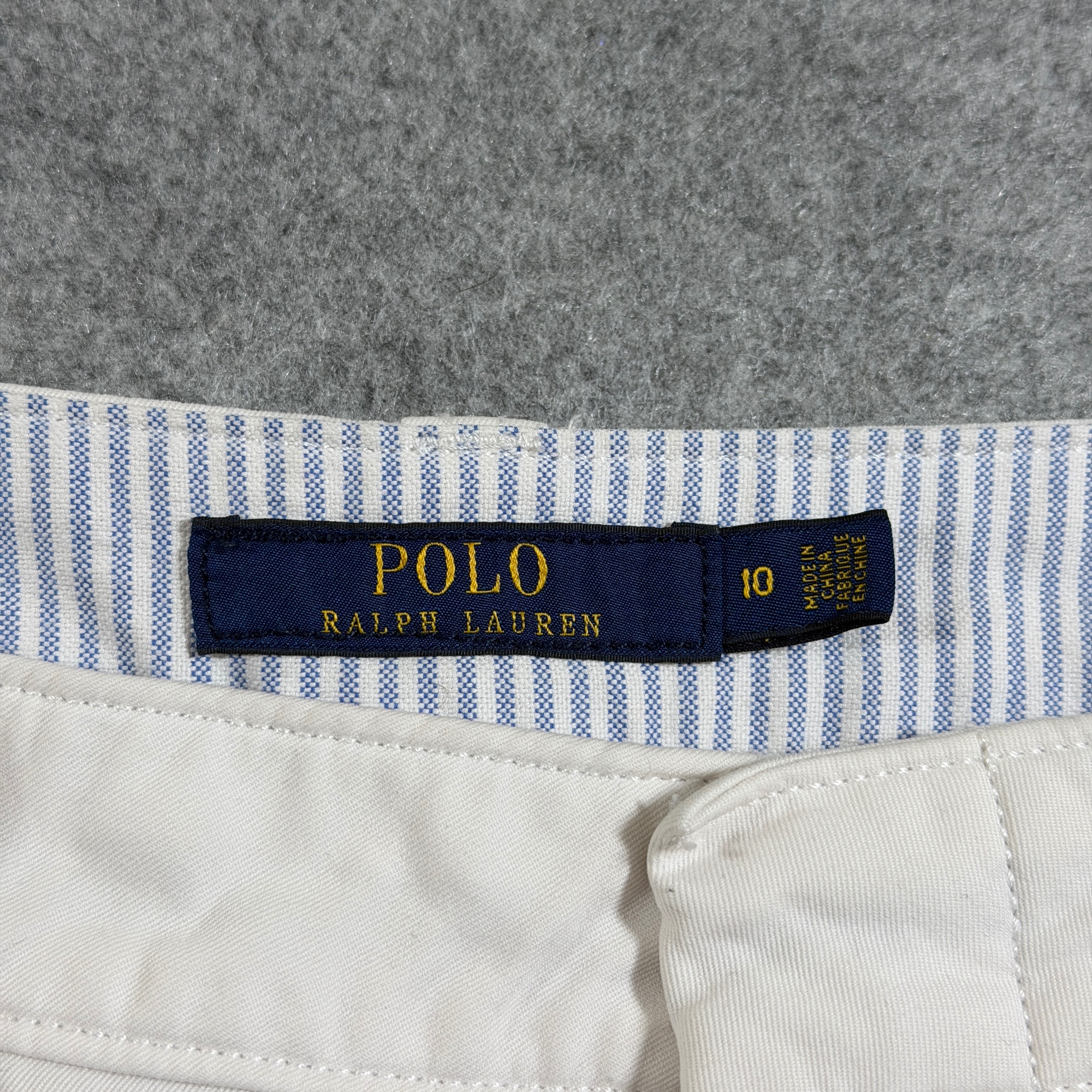 Polo Ralph Lauren Classic Fit Chino Pants Womens 10 White Cotton Straight Leg thumbnail 3
