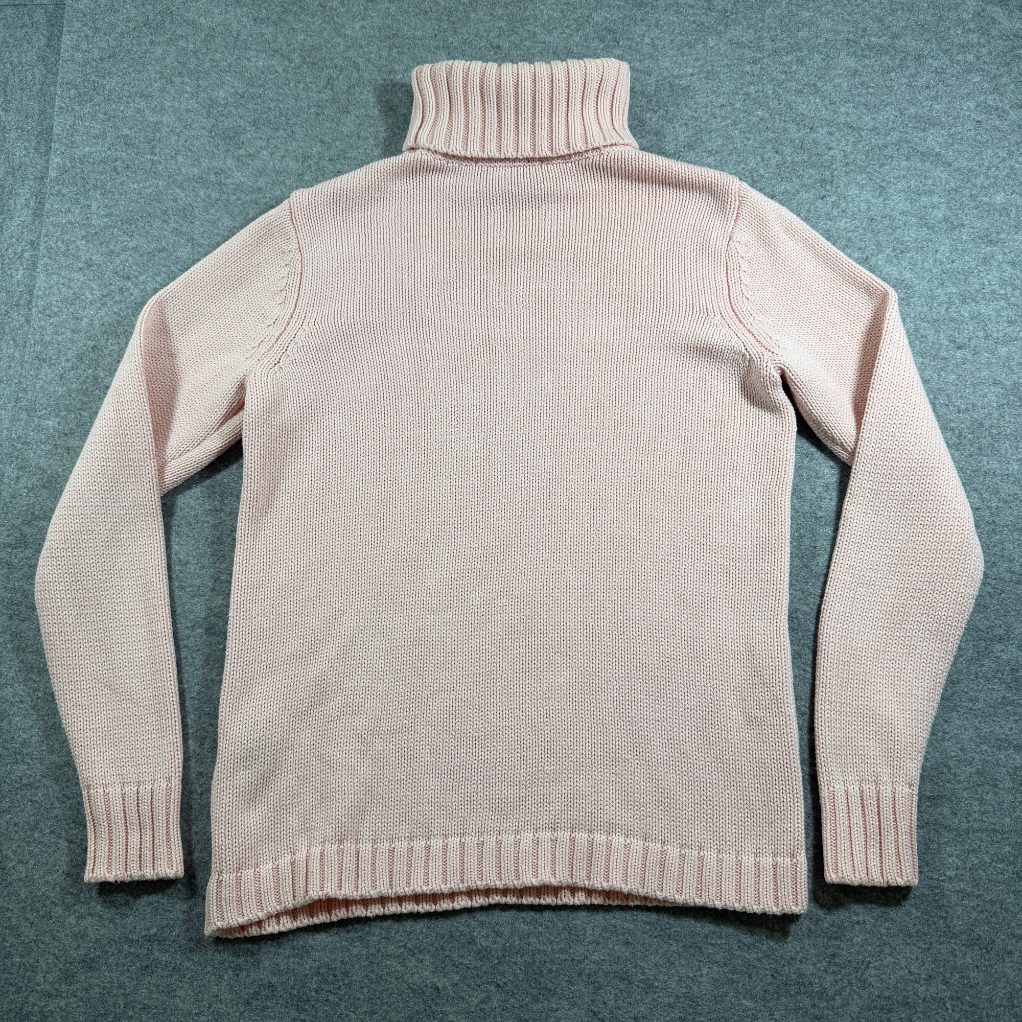 Philosophy Republic Turtleneck Sweater Womens M Light Pink Cotton Chunky Knit thumbnail 2