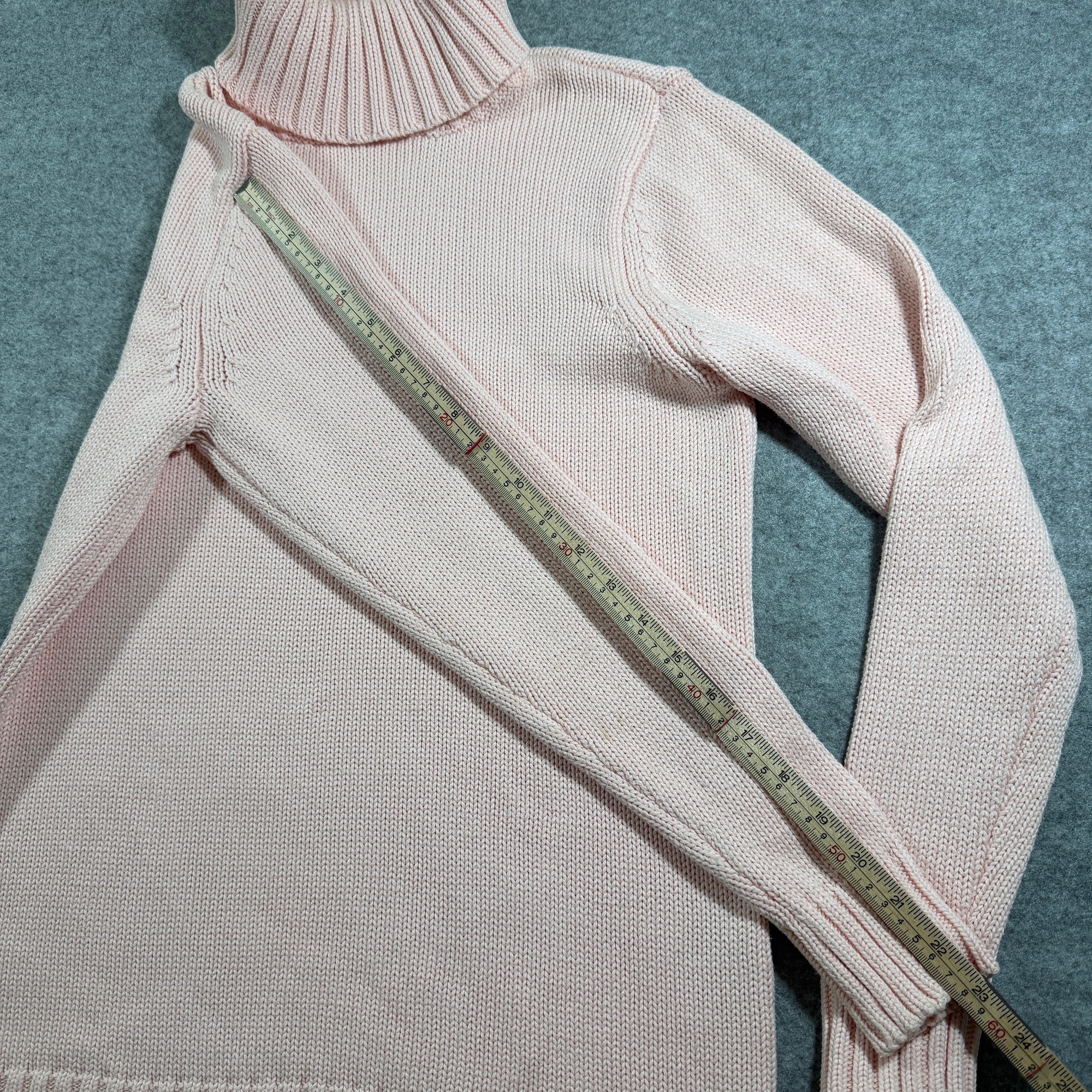 Philosophy Republic Turtleneck Sweater Womens M Light Pink Cotton Chunky Knit thumbnail 7