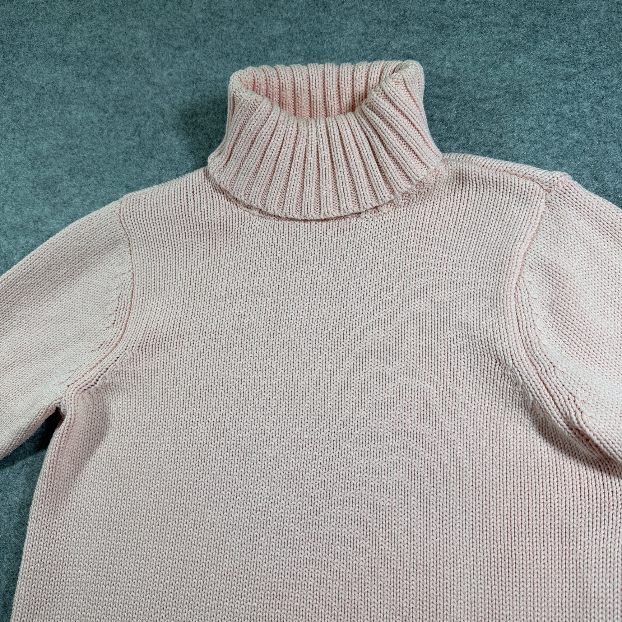 Philosophy Republic Turtleneck Sweater Womens M Light Pink Cotton Chunky Knit thumbnail 8