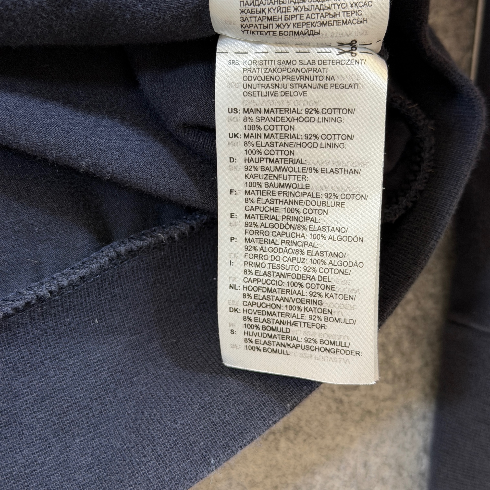 Adidas Full Zip Hoodie Womens XS Navy 3-Stripe Drawstring Kangaroo Pocket Cotton thumbnail 10