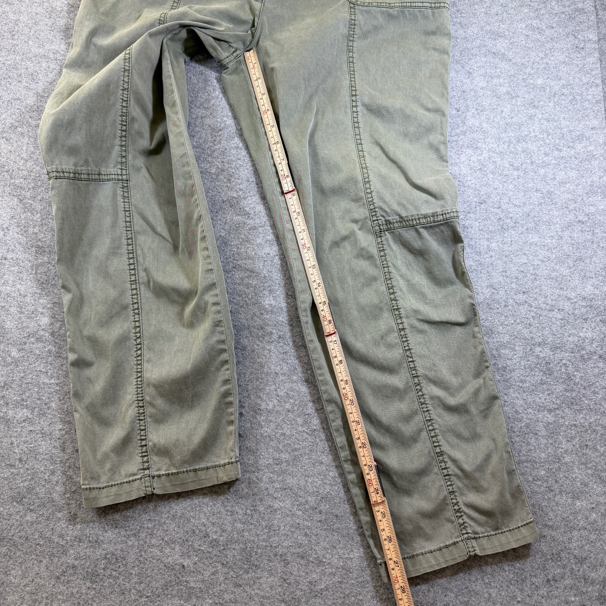 Chicos Pants Womens 2 (L) Olive Green Stretch Zip Pockets Straight Leg Casual thumbnail 6