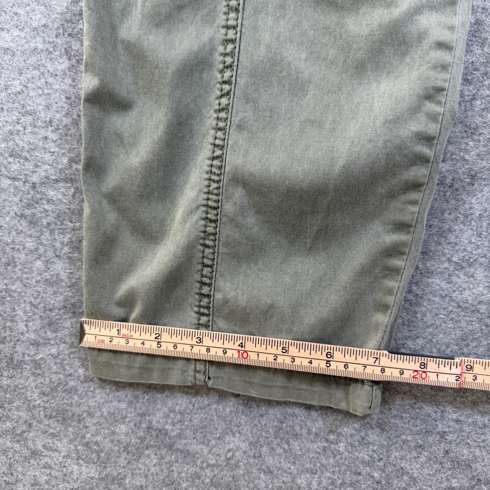 Chicos Pants Womens 2 (L) Olive Green Stretch Zip Pockets Straight Leg Casual thumbnail 9