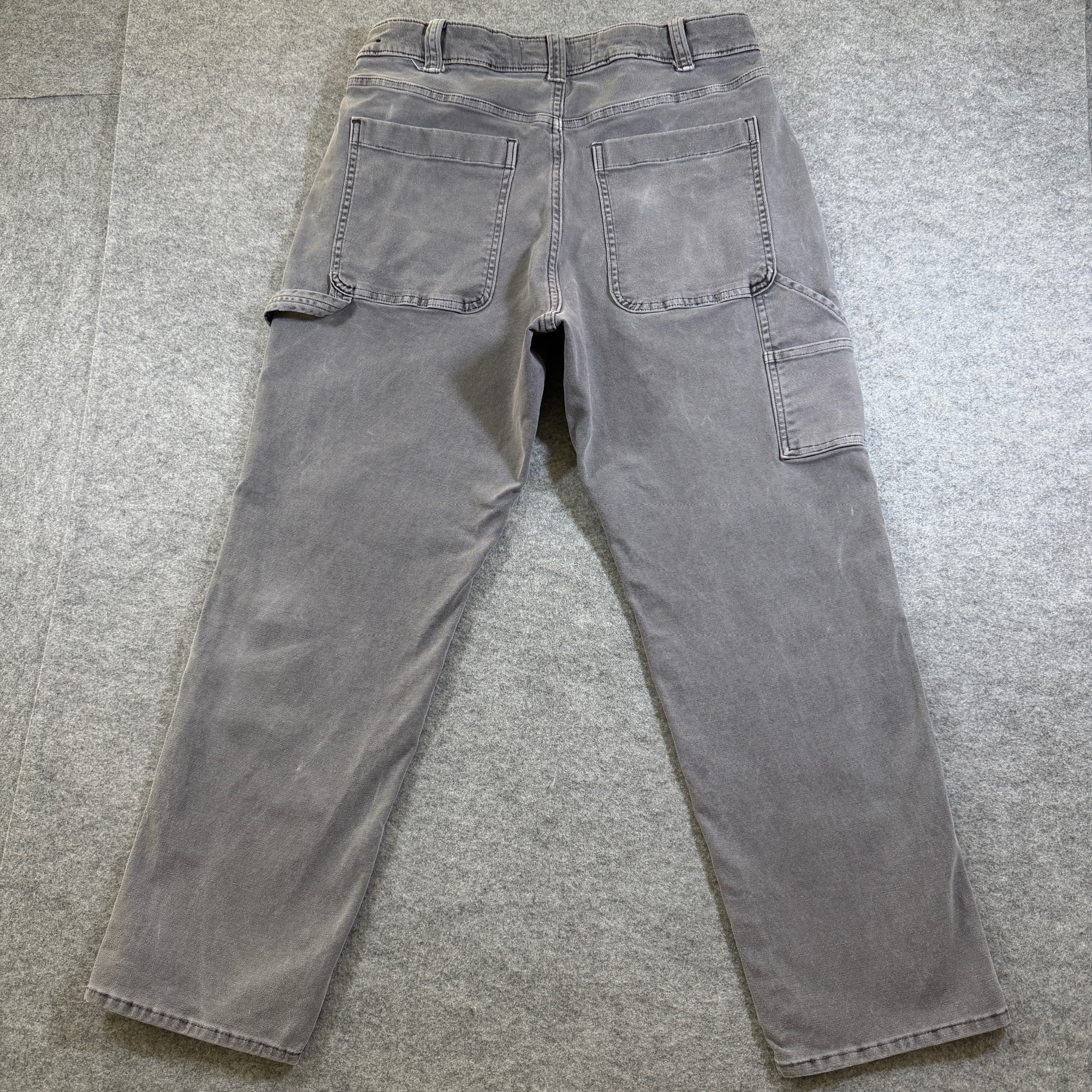 Abercrombie & Fitch Carpenter Pants Womens 28x30 Gray Cargo Utility Stretch thumbnail 2