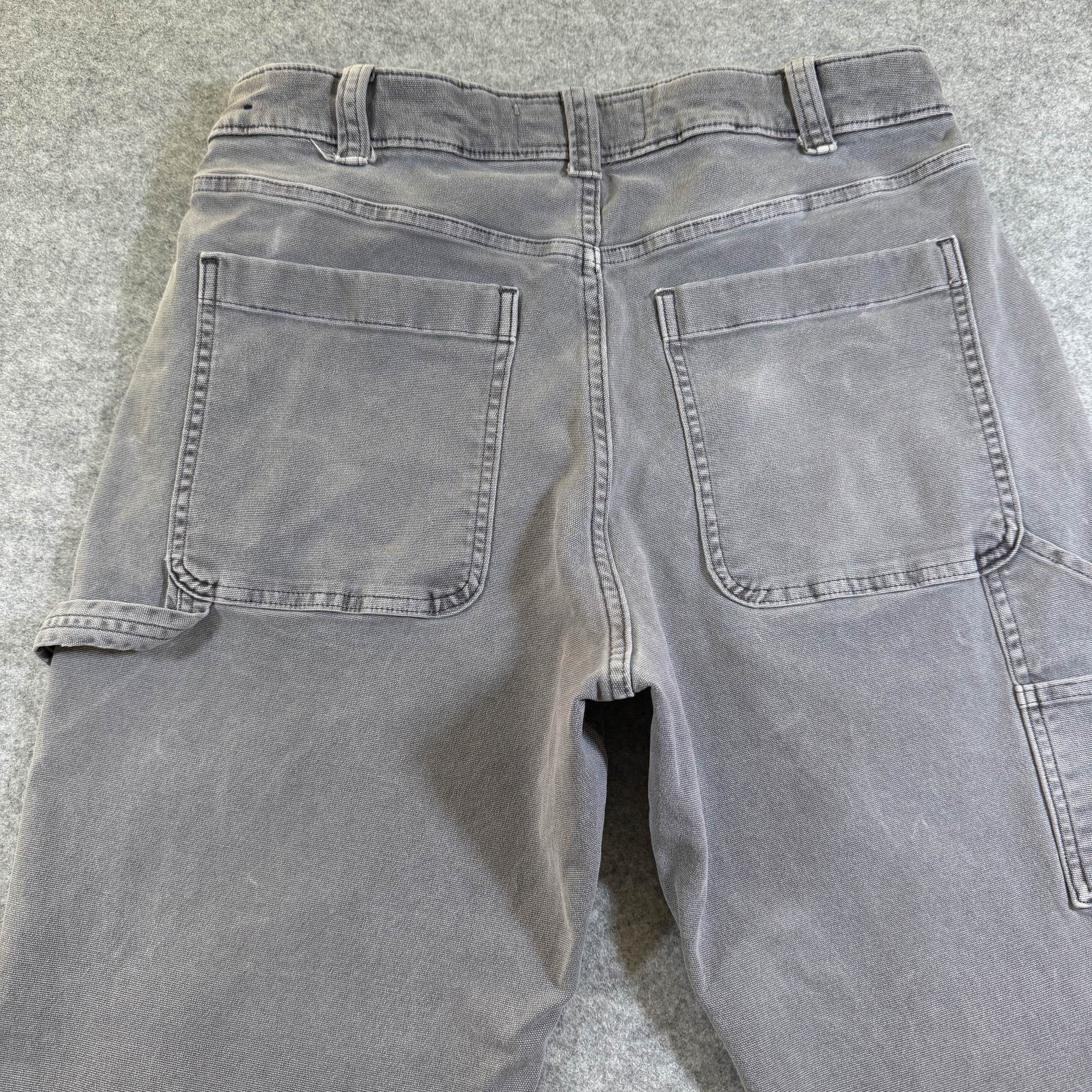 Abercrombie & Fitch Carpenter Pants Womens 28x30 Gray Cargo Utility Stretch thumbnail 4