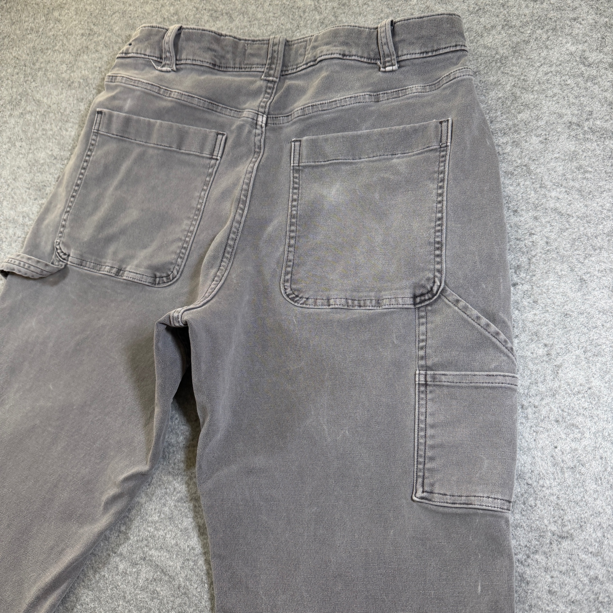 Abercrombie & Fitch Carpenter Pants Womens 28x30 Gray Cargo Utility Stretch thumbnail 5