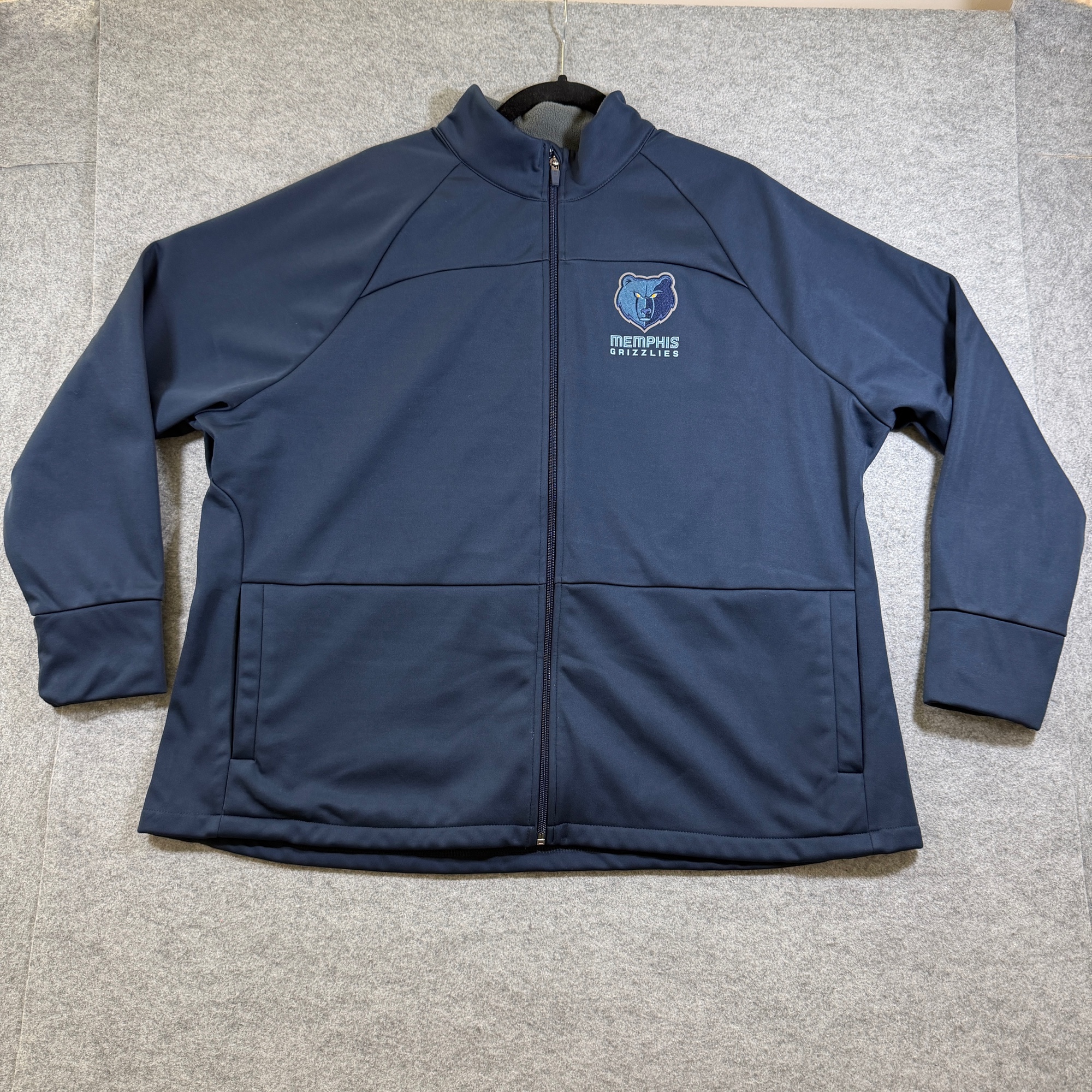 Antigua Memphis Grizzlies Full Zip Jacket Womens 3XL Navy NBA Embroidered Logo
