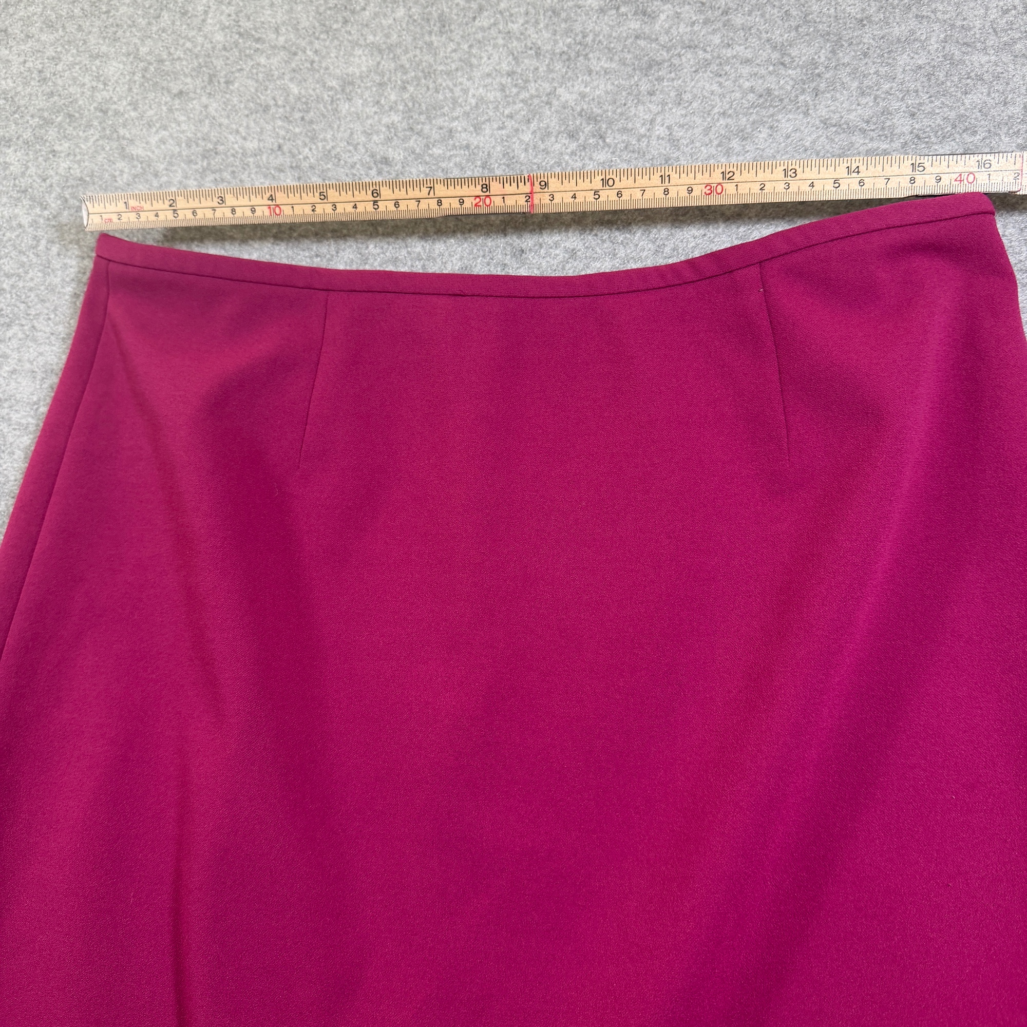 Calvin Klein Pencil Skirt Womens 12 Magenta Fuchsia Stretch Back Zip Straight thumbnail 5