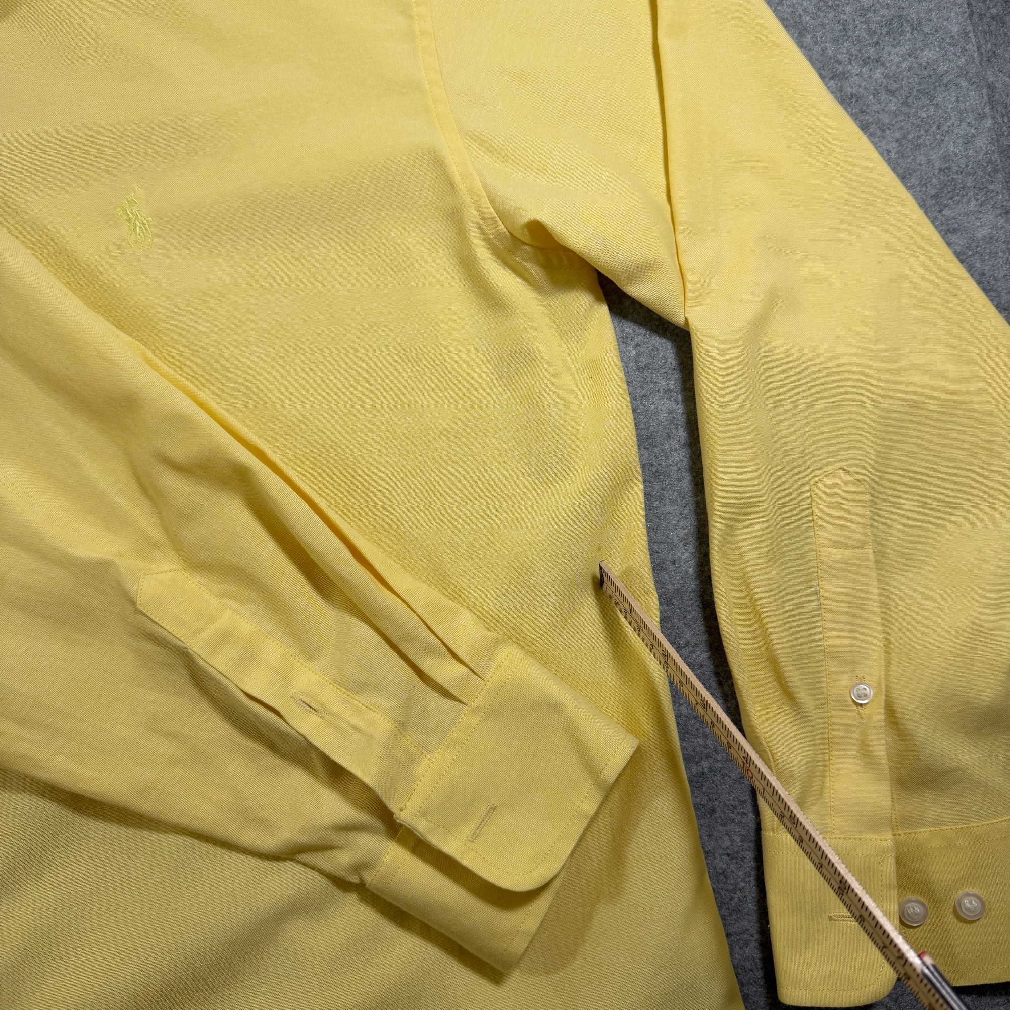 Vintage Polo Ralph Lauren Button Down Shirt Mens XXL Yellow Classic Fit Cotton thumbnail 5