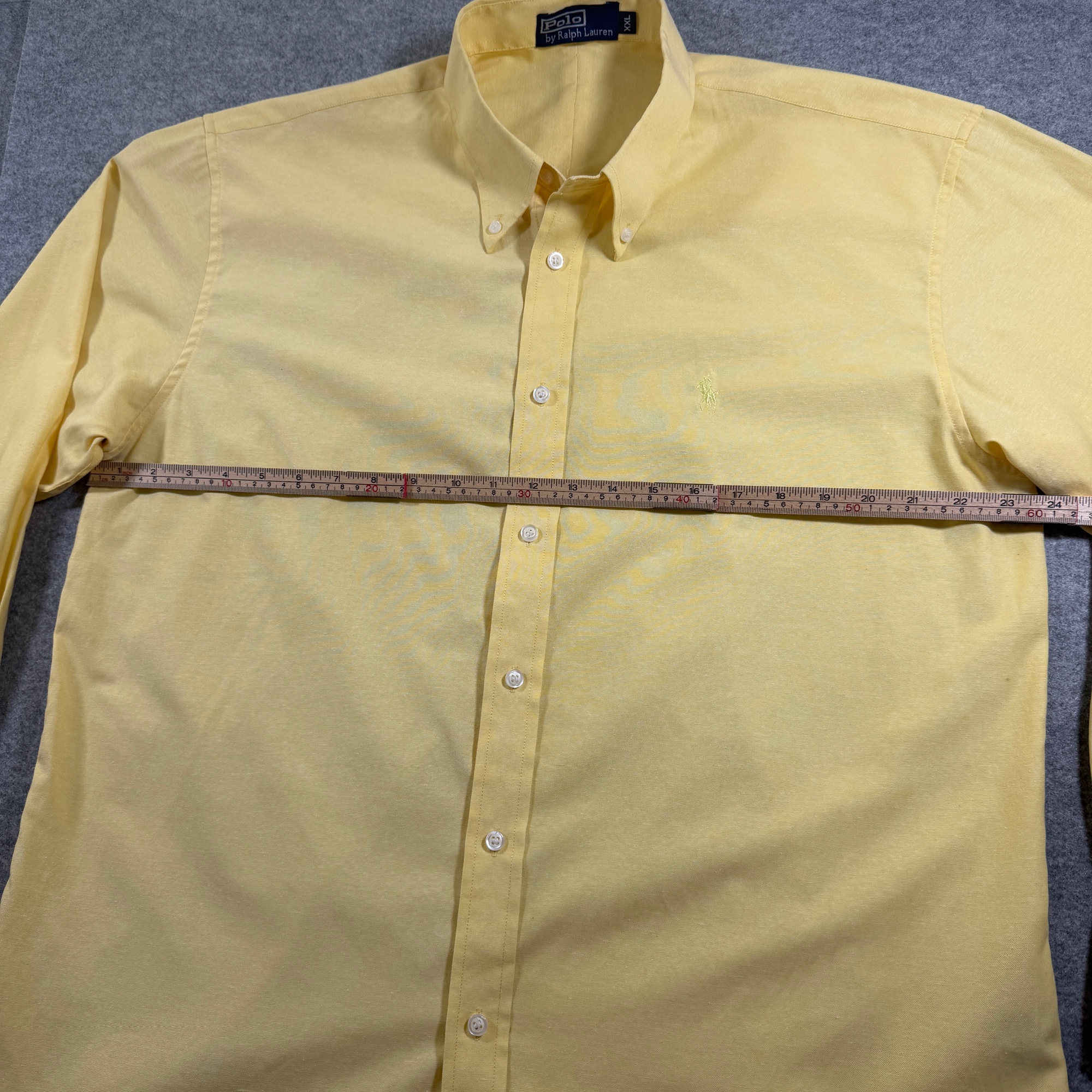 Vintage Polo Ralph Lauren Button Down Shirt Mens XXL Yellow Classic Fit Cotton thumbnail 7