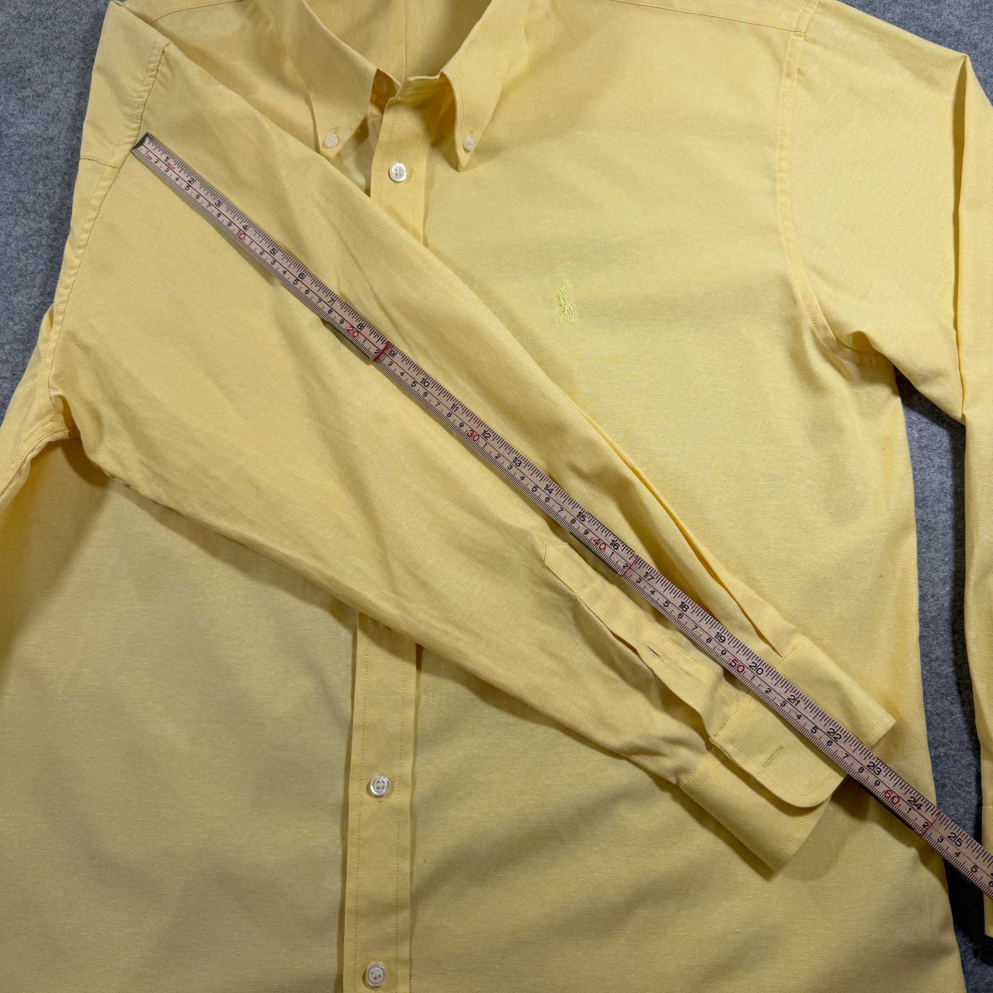 Vintage Polo Ralph Lauren Button Down Shirt Mens XXL Yellow Classic Fit Cotton thumbnail 9