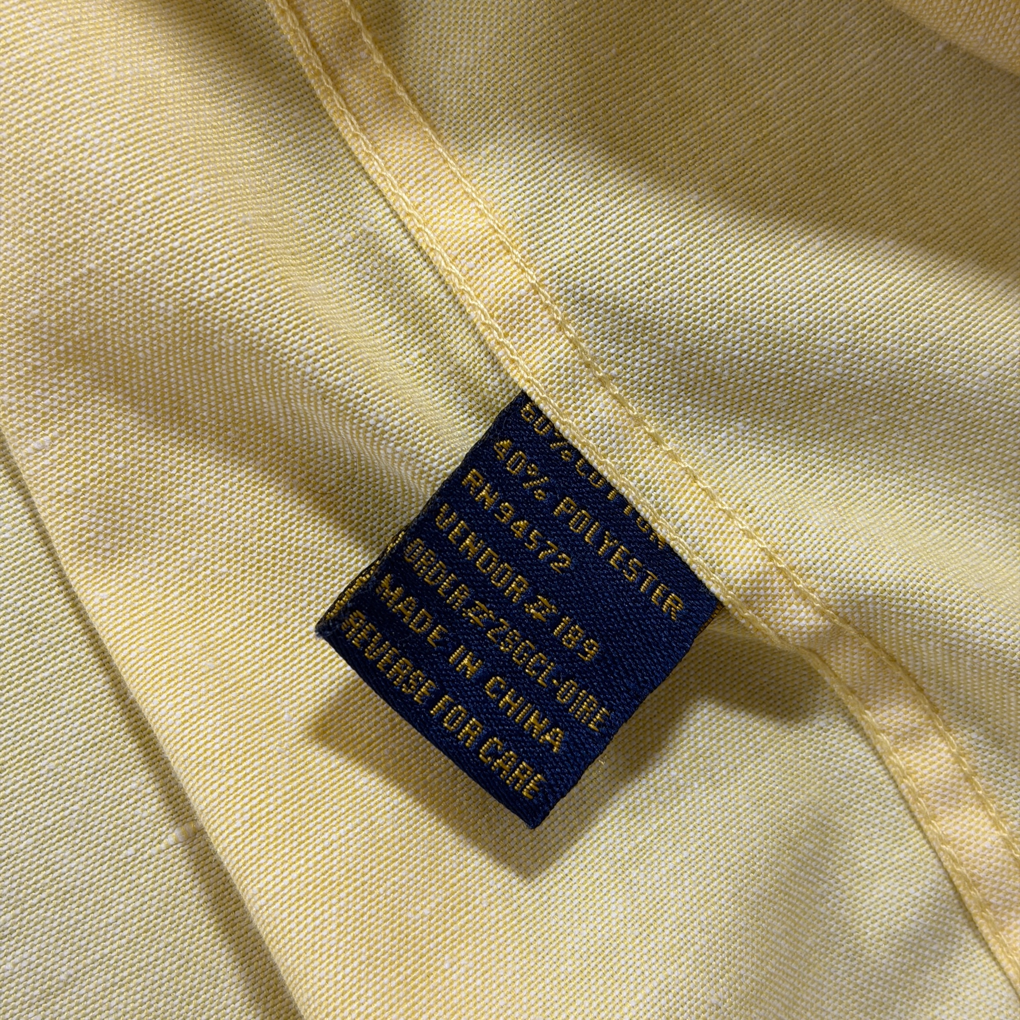 Vintage Polo Ralph Lauren Button Down Shirt Mens XXL Yellow Classic Fit Cotton thumbnail 13