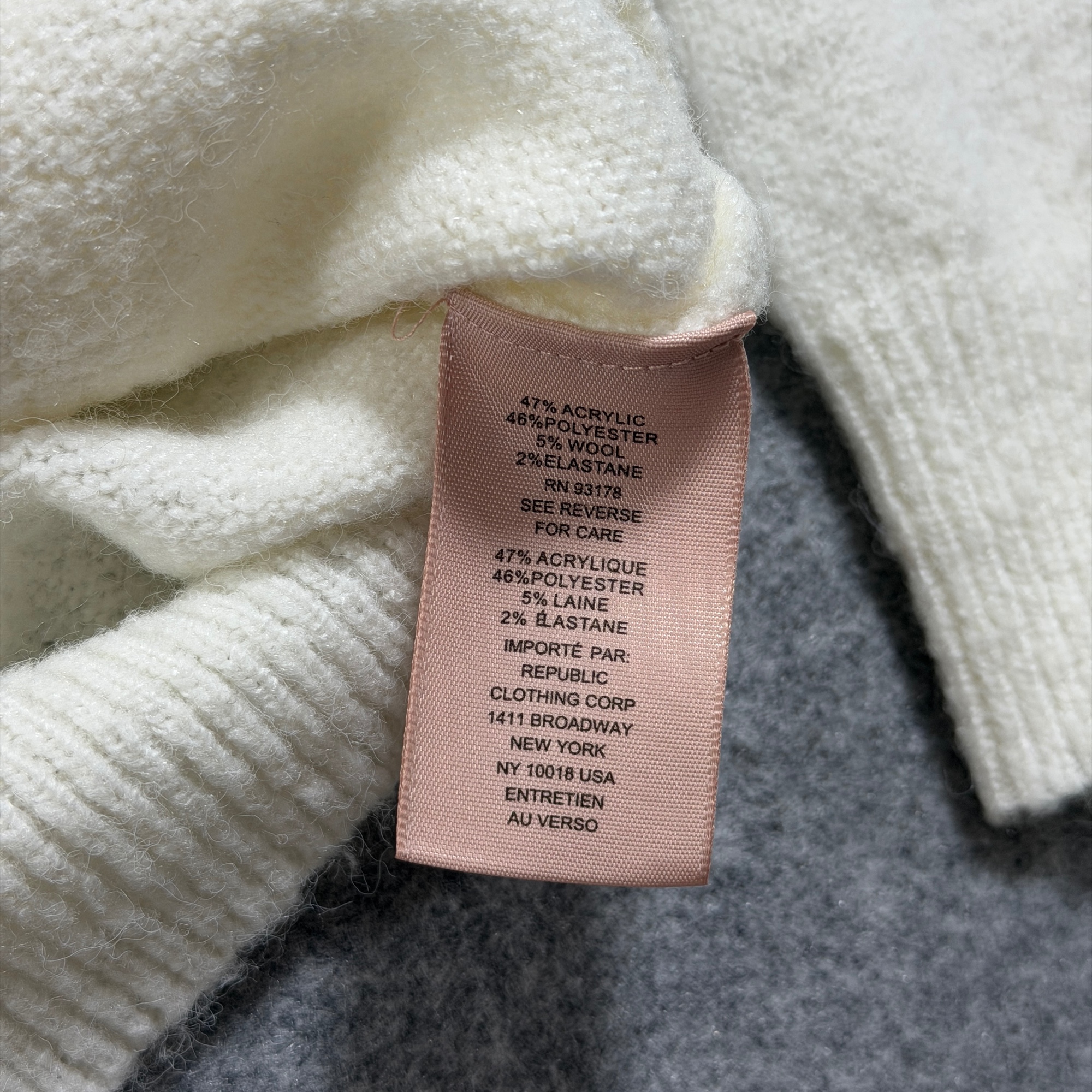 Philosophy Republic Sweater Womens S Ivory Wool Blend Scalloped Ruffle Trim thumbnail 9