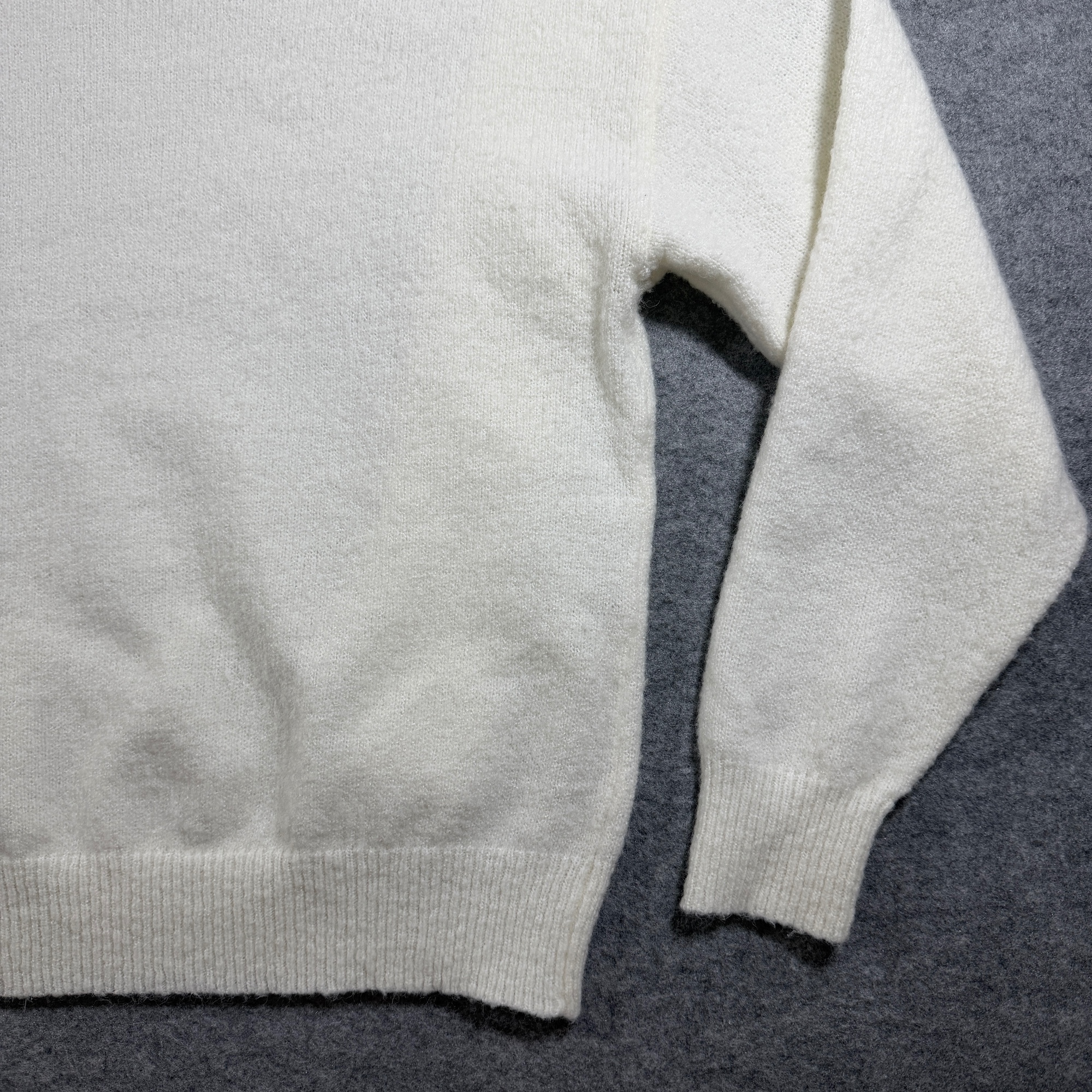 Philosophy Republic Sweater Womens S Ivory Wool Blend Scalloped Ruffle Trim thumbnail 11