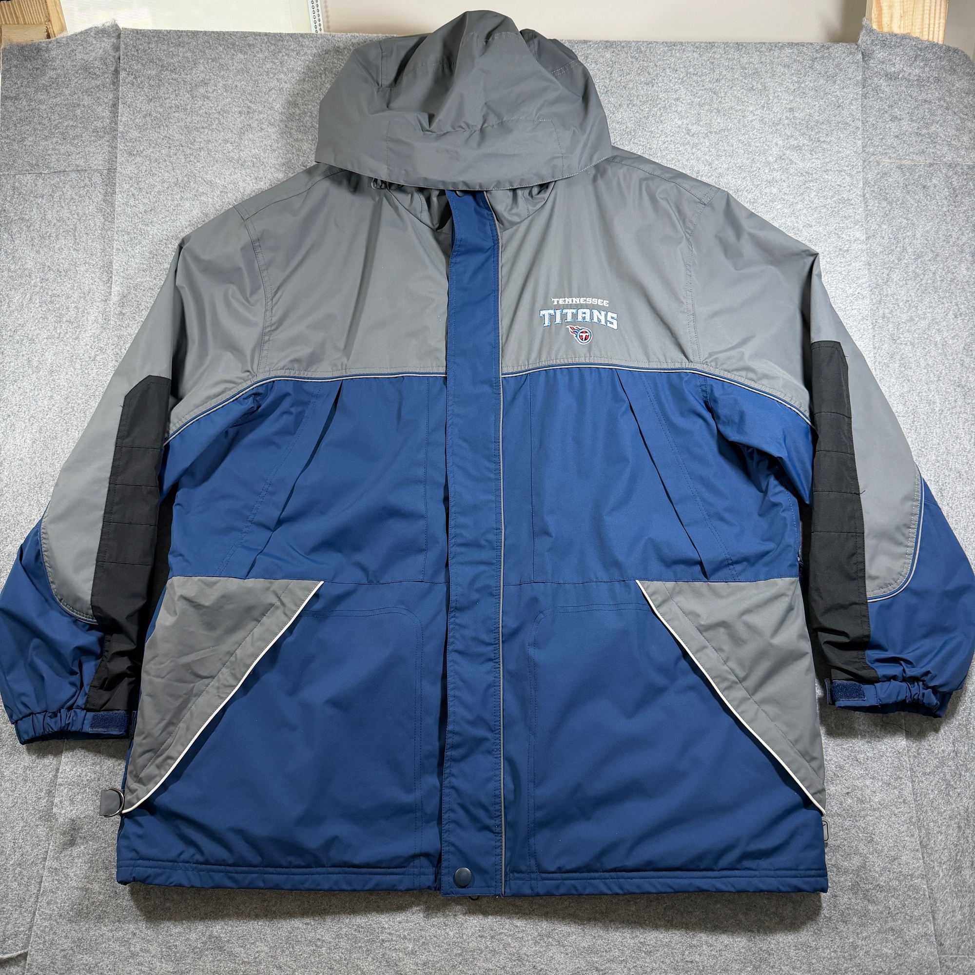 Vintage Tennessee Titans NFL Coat Mens 3X Waterproof Fleece Lined Ski Style