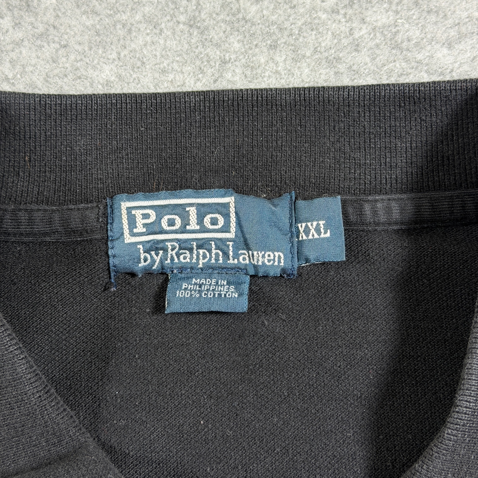 Polo Ralph Lauren Mesh Polo Shirt Mens XXL Black 100% Cotton Pony Logo Preppy thumbnail 4