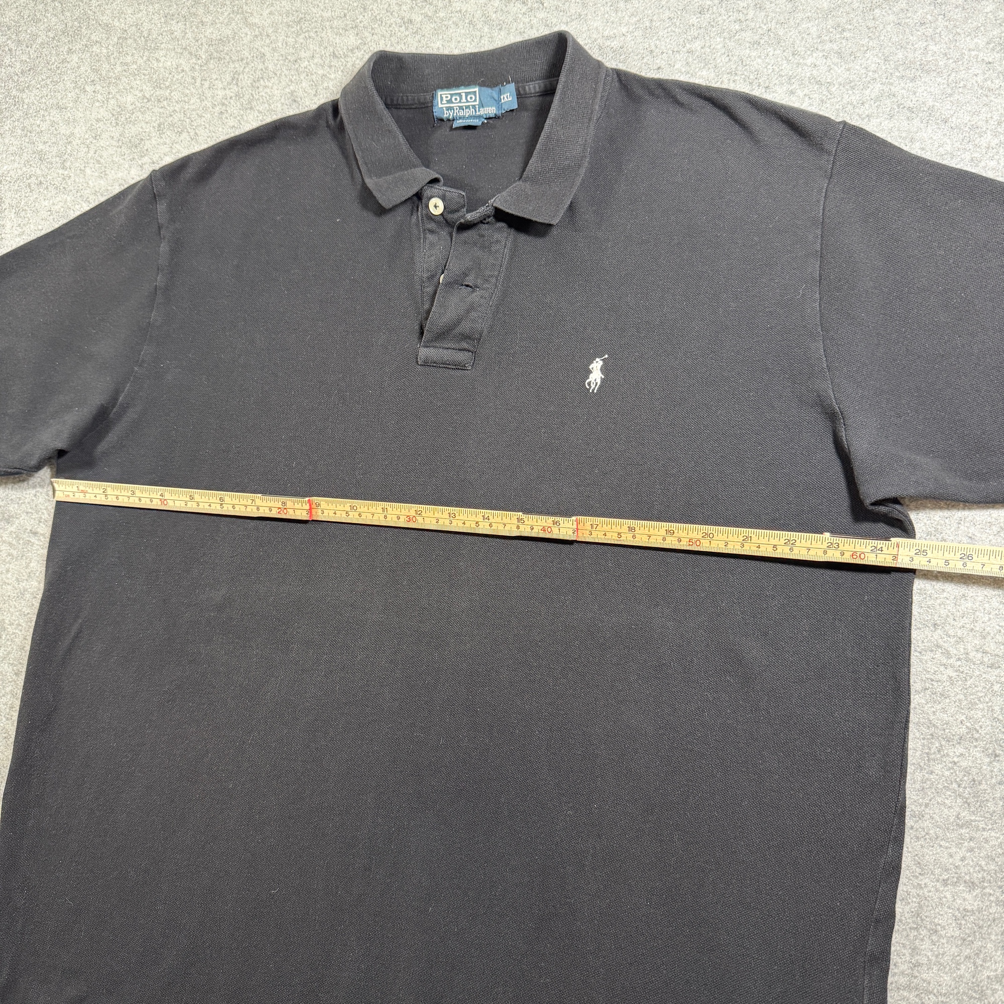 Polo Ralph Lauren Mesh Polo Shirt Mens XXL Black 100% Cotton Pony Logo Preppy thumbnail 6
