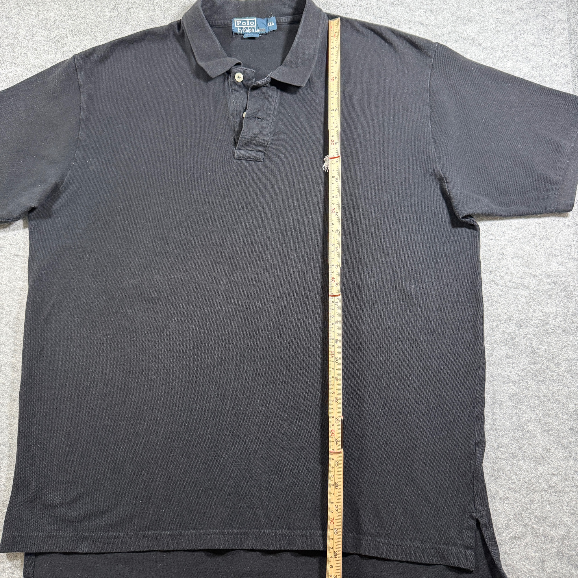 Polo Ralph Lauren Mesh Polo Shirt Mens XXL Black 100% Cotton Pony Logo Preppy thumbnail 7