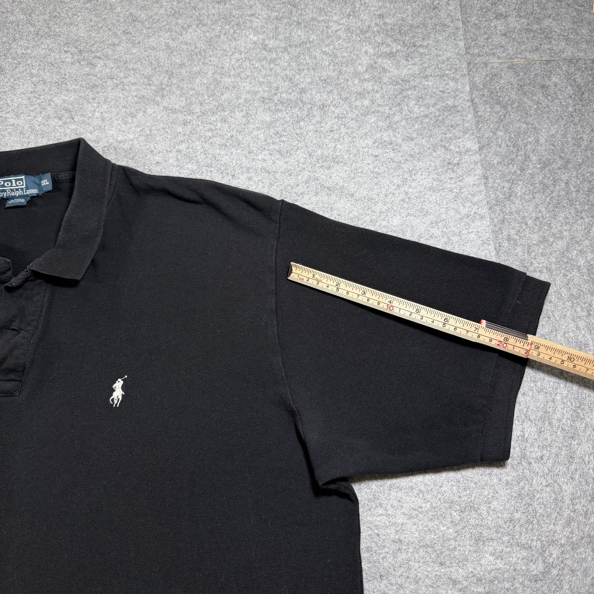 Polo Ralph Lauren Mesh Polo Shirt Mens XXL Black 100% Cotton Pony Logo Preppy thumbnail 8