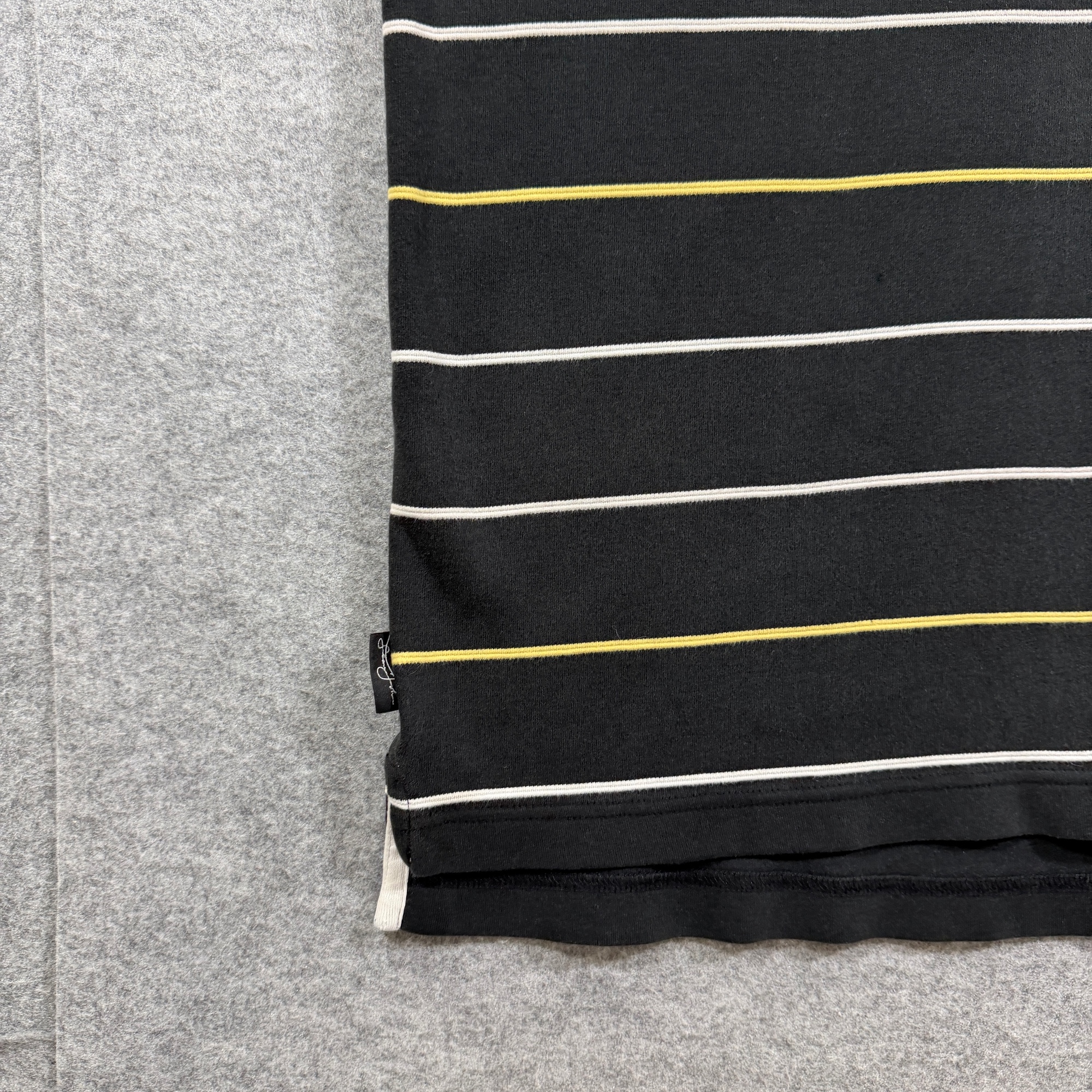 Vintage Sean John Polo Shirt Mens XXL Black Yellow Striped Embroidered Logo thumbnail 5